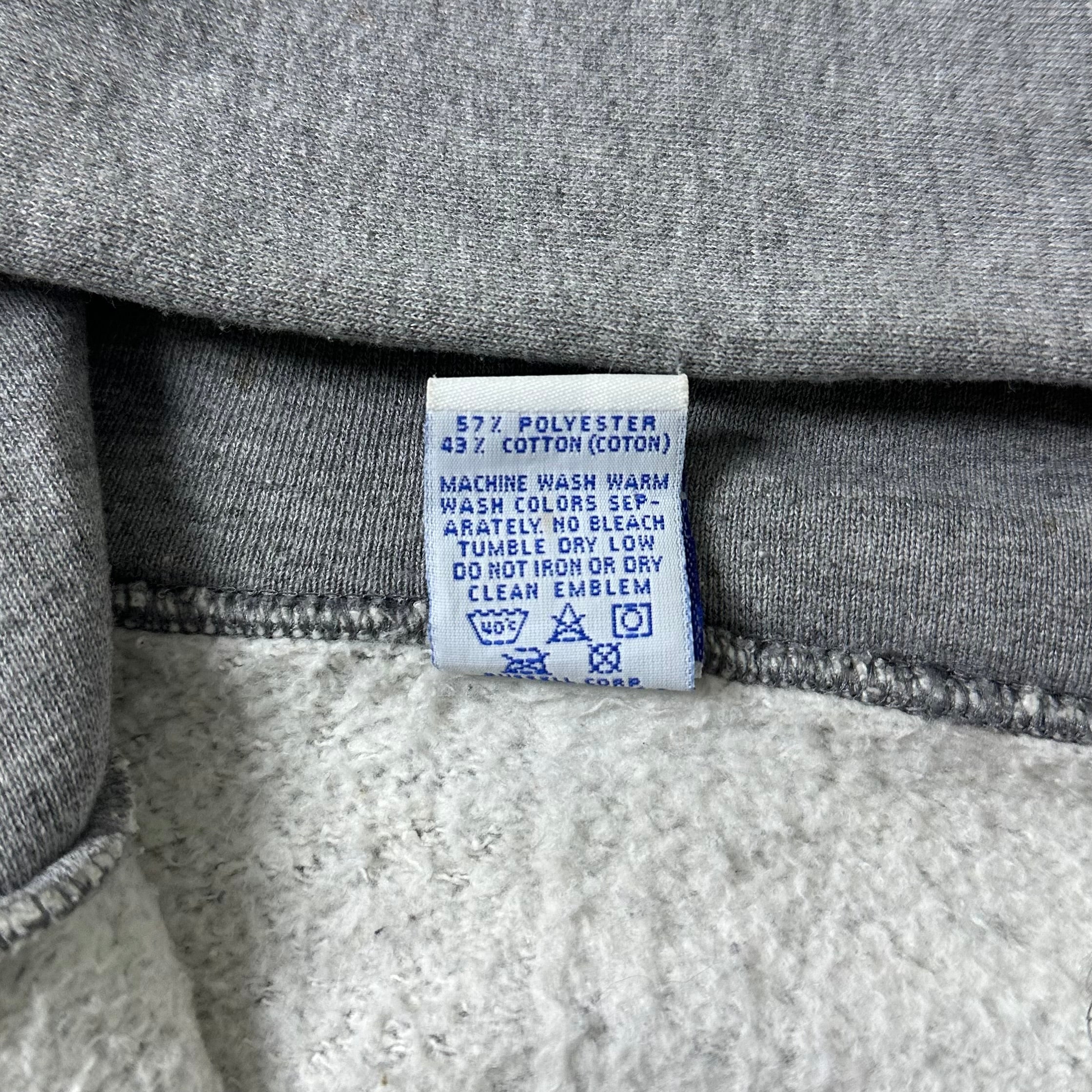 Vintage 90’s Russell Athletic Full-zip Hoodie Jacket in Gray (Size Large)