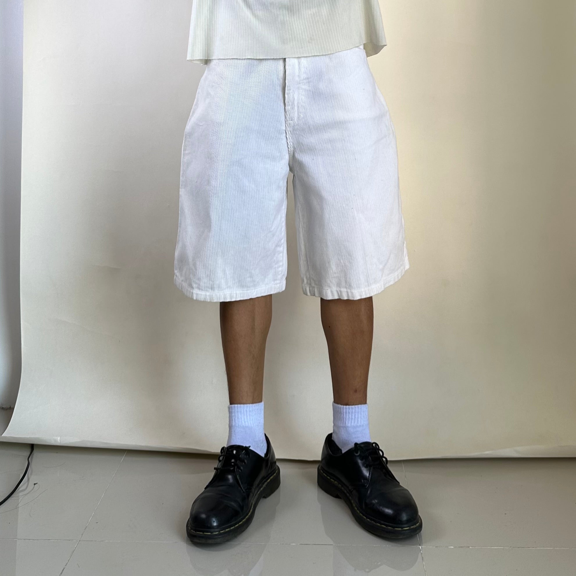 RRY White Corduroy Jorts (Size 32) - SOLD