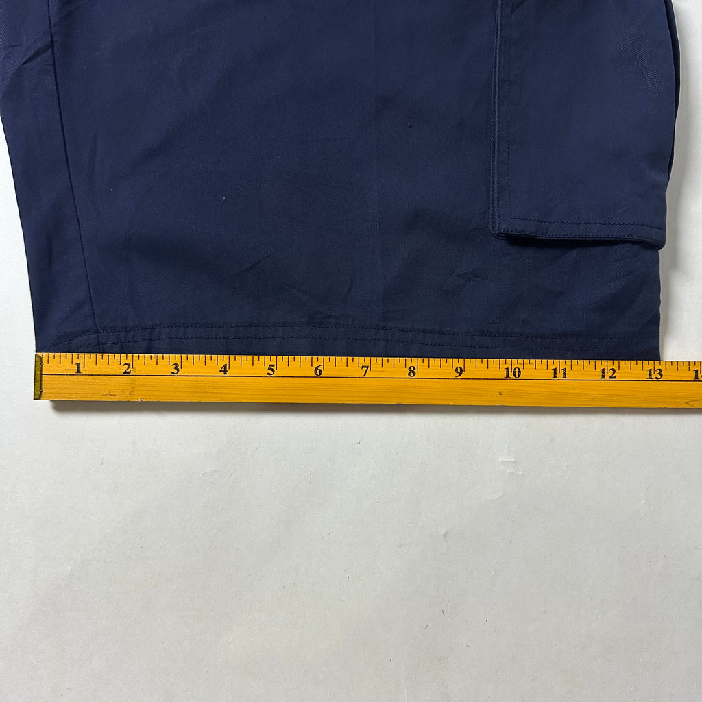 Pleated Cargo Shorts in Navy Blue (Size 36)