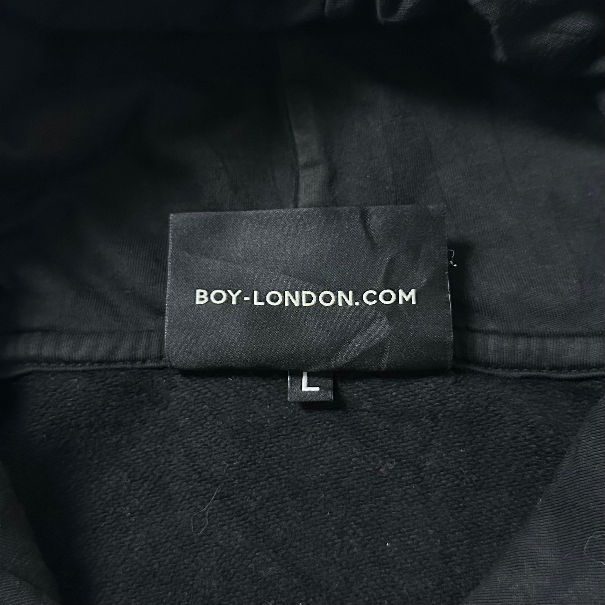 Boy London “Flames” Hoodie Jacket in Black (Size Large) OFF only