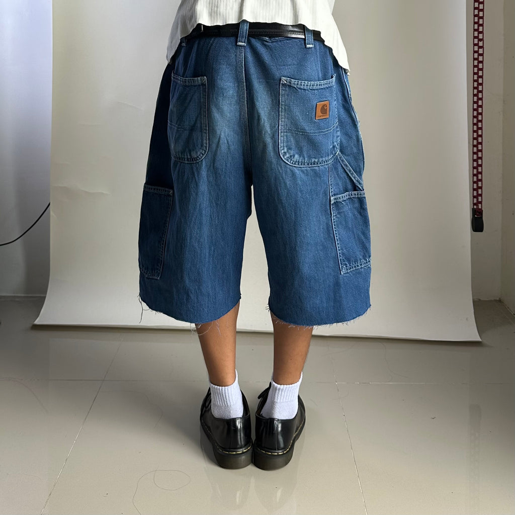 Carhartt Denim Carpenter Jorts (Size 34-36) Cutted Pants into Shorts