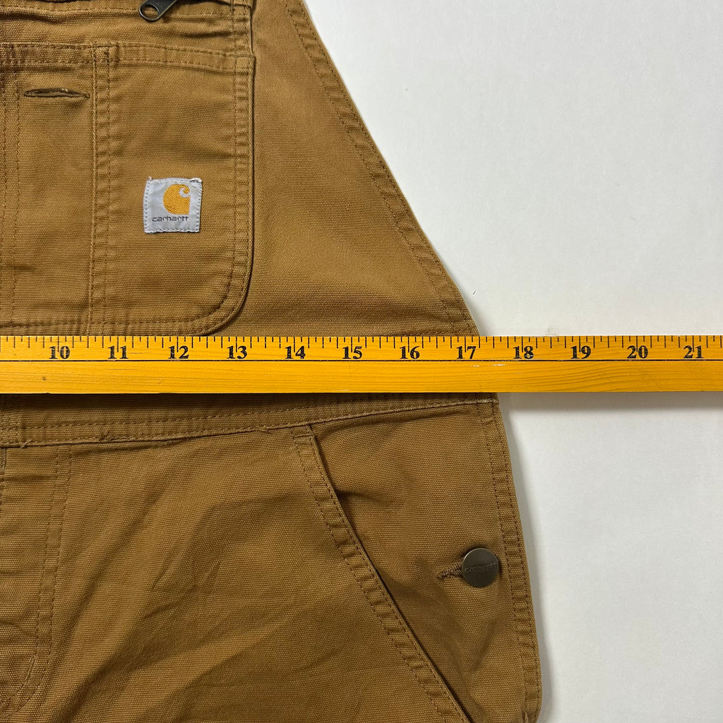 Carhartt Duck Bib Overalls Double Knee Brown (Size 32-34) - SOLD