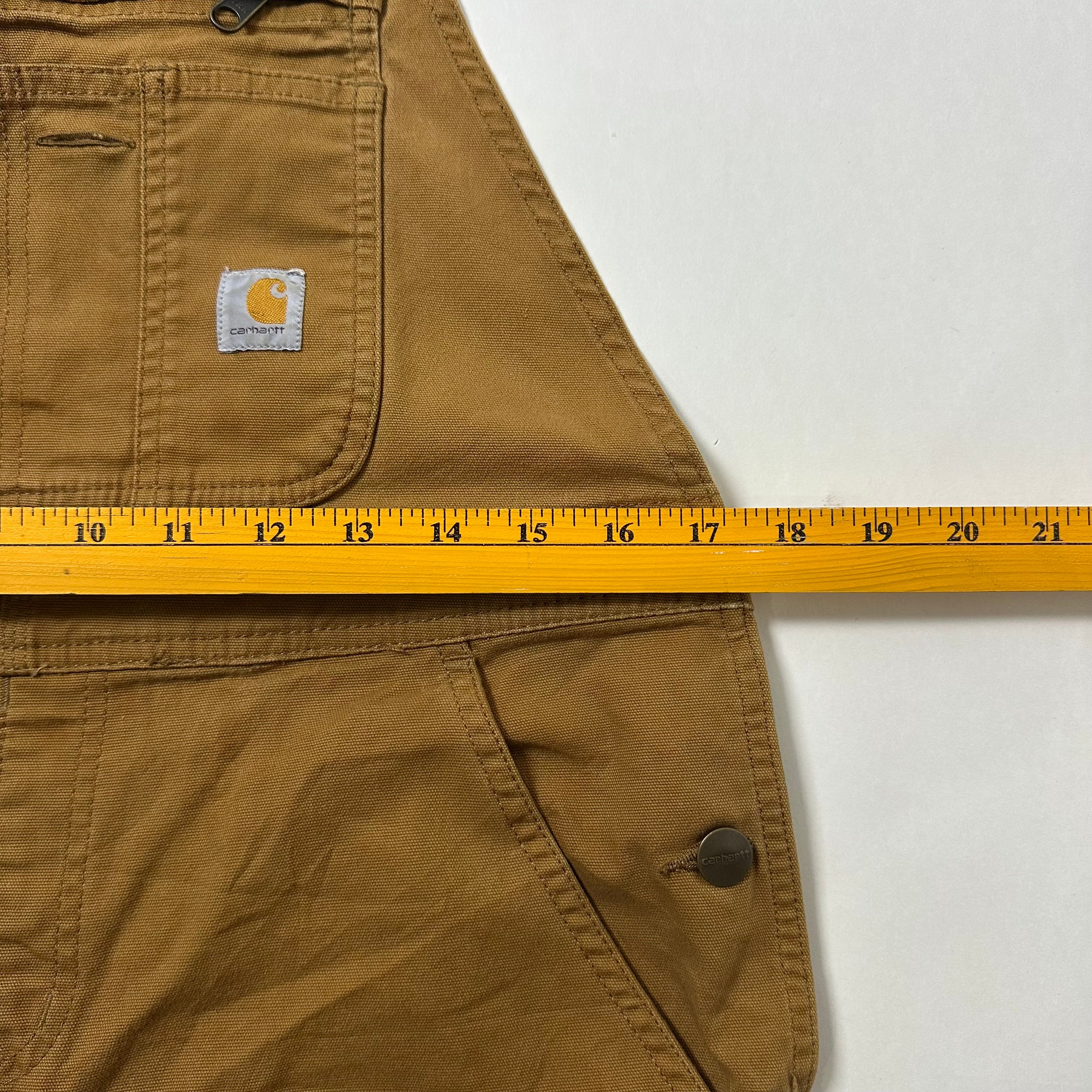 Carhartt Duck Bib Overalls Double Knee Brown (Size 32-34) - SOLD