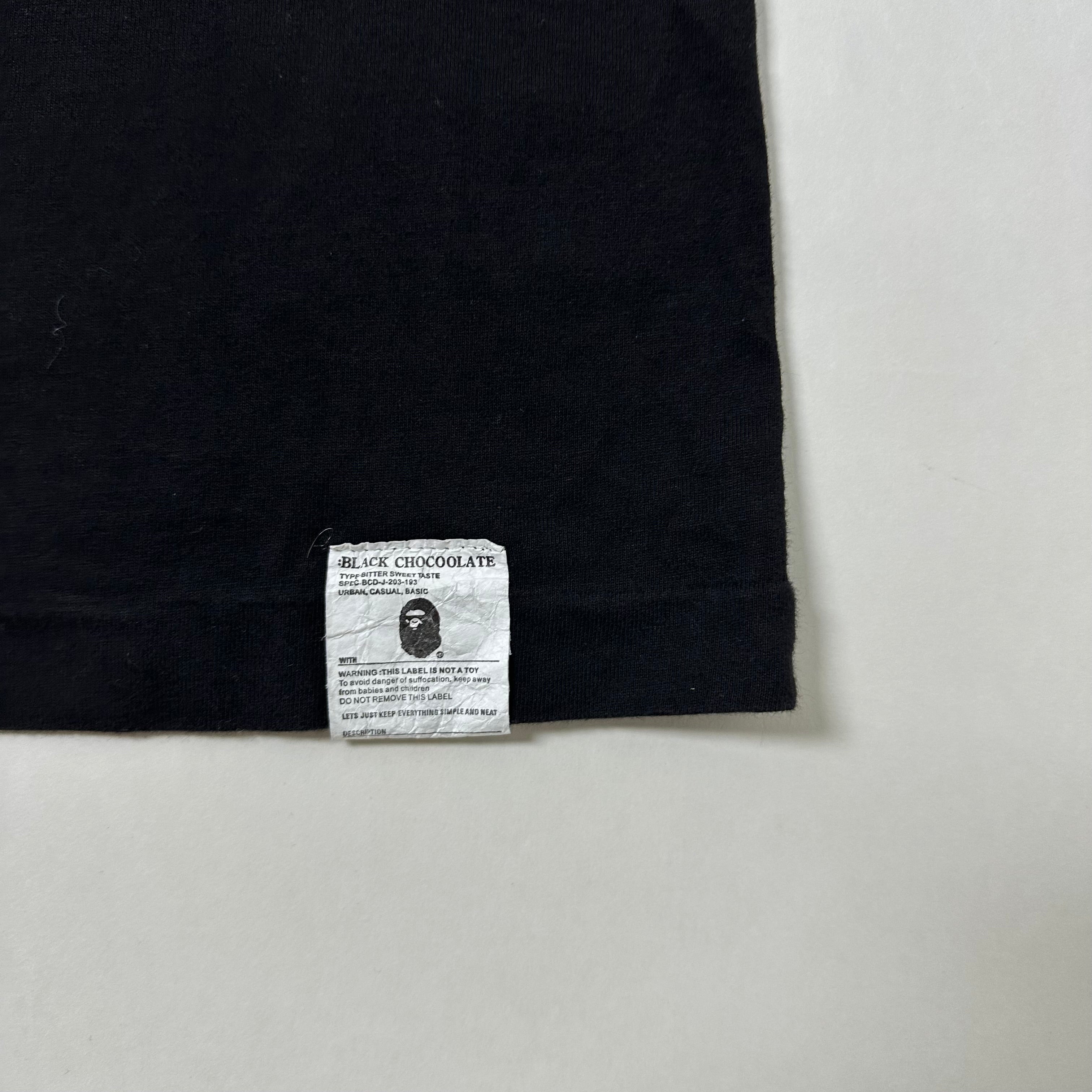 BAPE A Bathing Ape x Chocoolate Collaboration T-shirt Black Medium