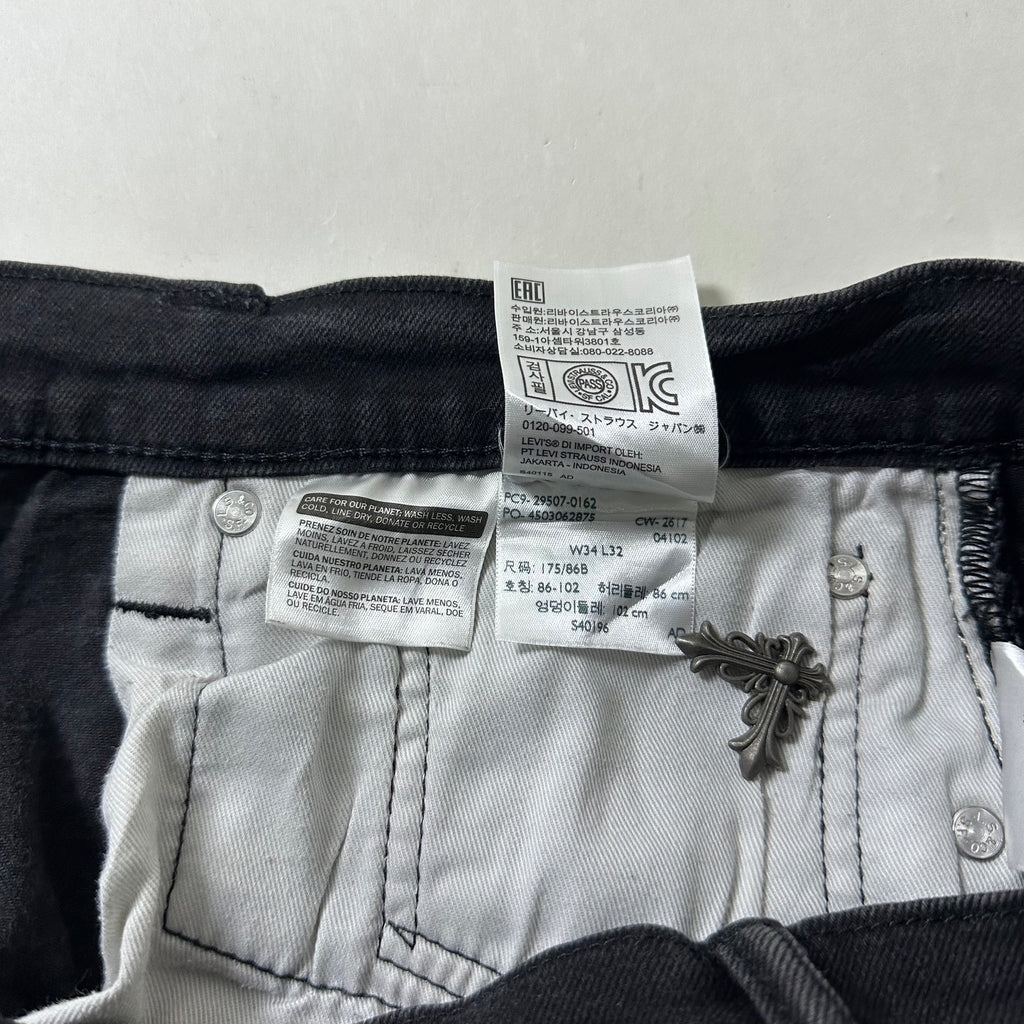 Levi’s 502 Regular Taper Jeans in Black Wash (Size 34)