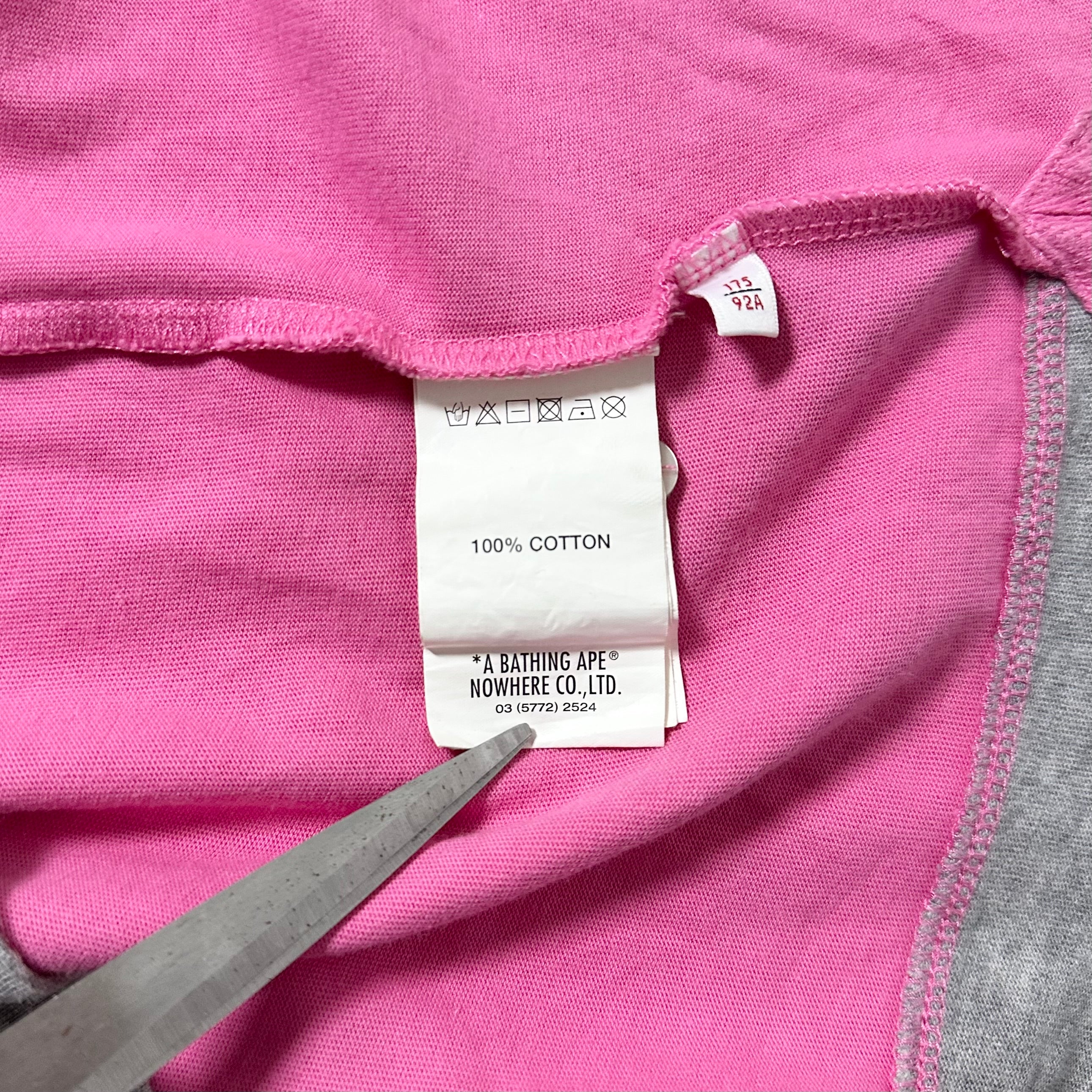 AAPE By A Bathing Ape Pink Camouflage Polo Shirt Medium