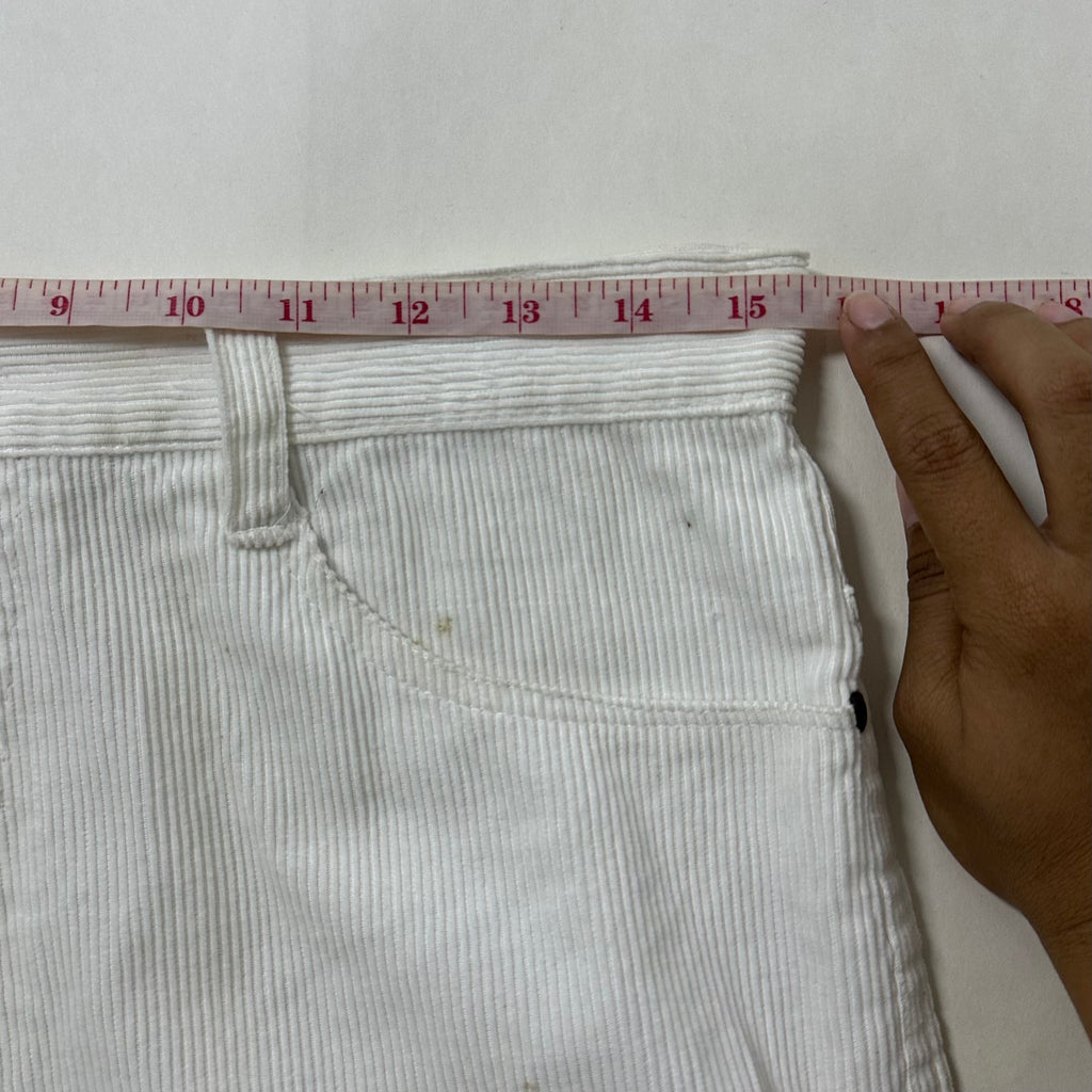 RRY White Corduroy Jorts (Size 32) - SOLD