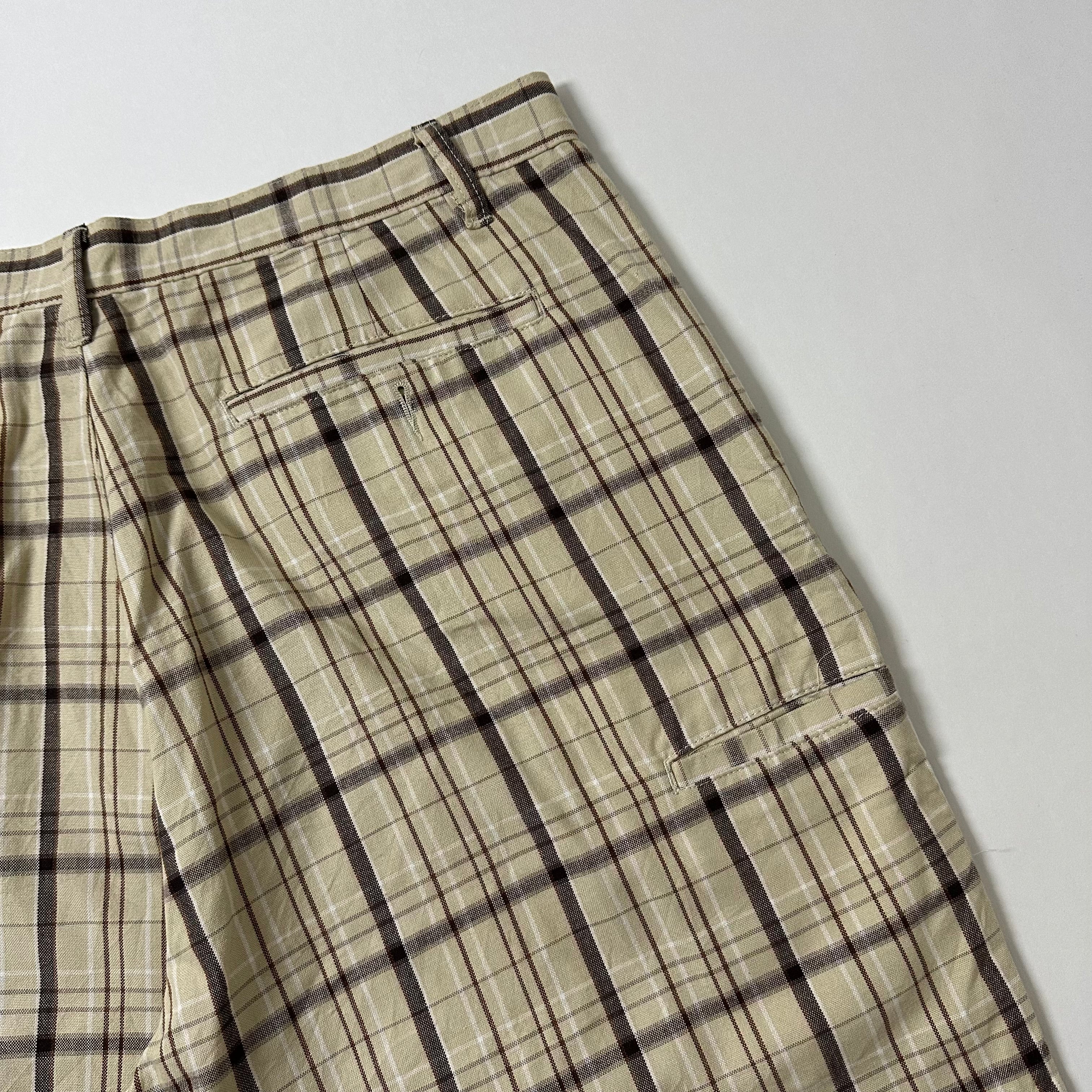 Y2k Vibes Gold Label Plaid Twill Shorts (Size 40)