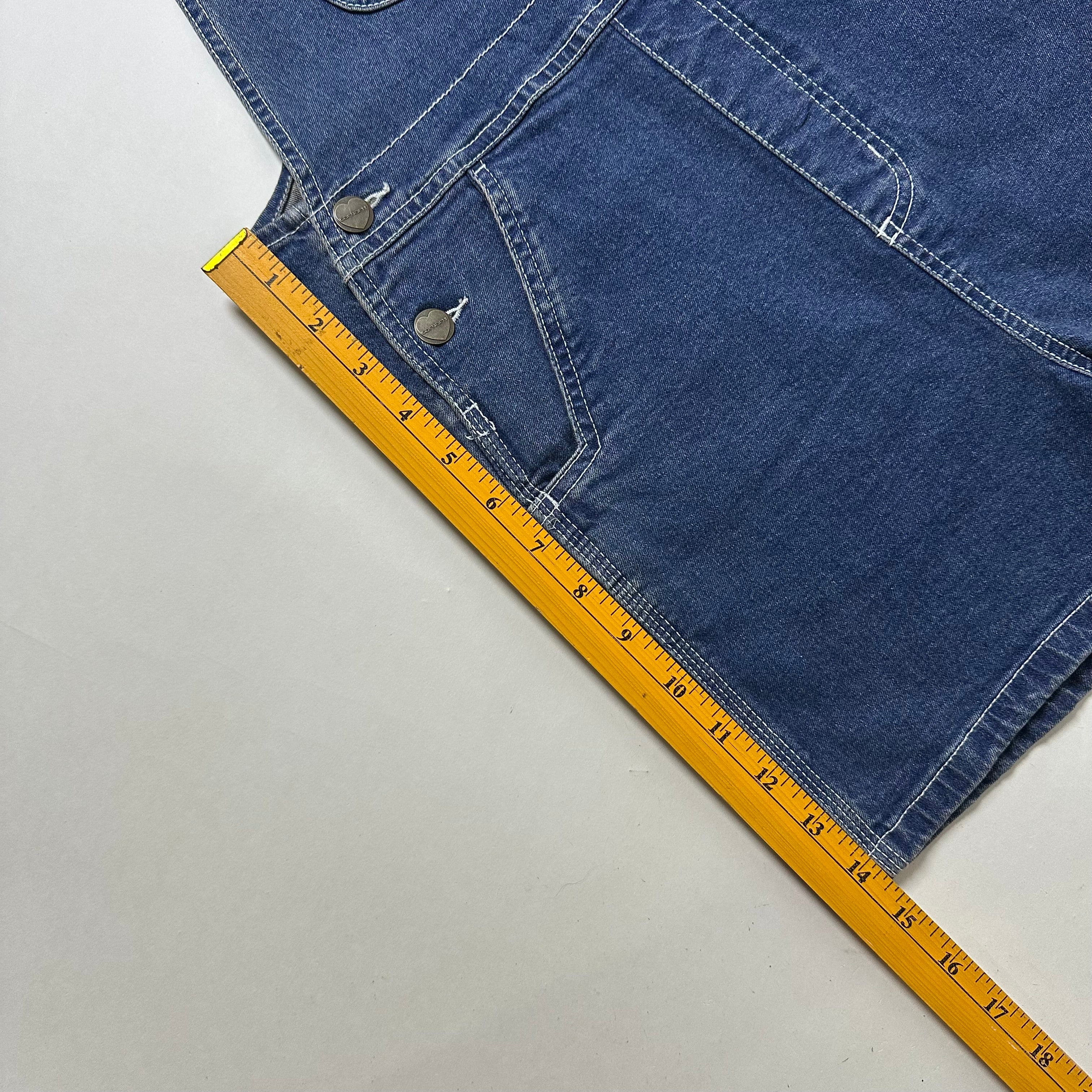 Carhartt Kids Denim Short Bib Overalls (Size 12) New with tags