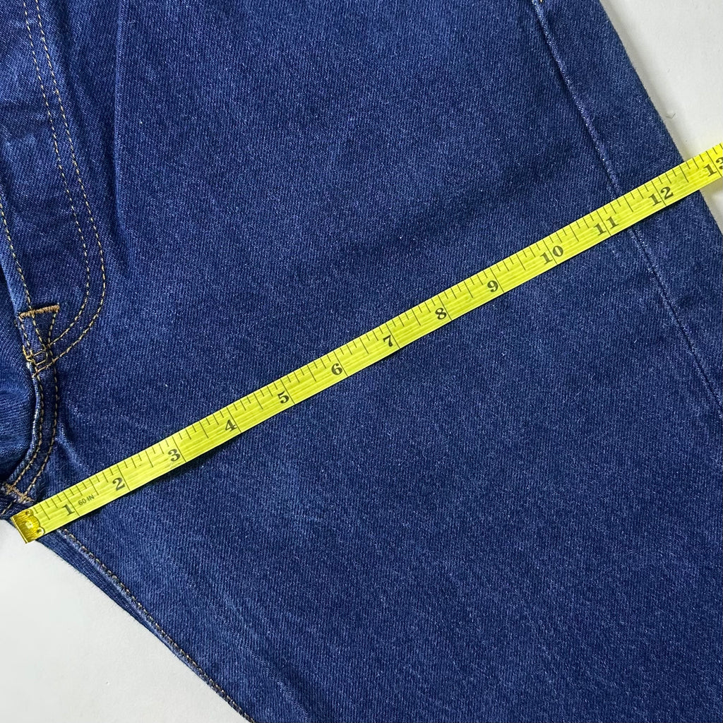 Levi’s 501 Original Fit Jeans Extended Patch in Classic Indigo Dark Wash STF (Size 34-35)