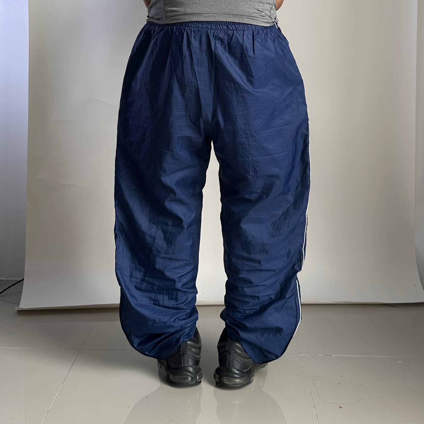 Vintage Y2K Adidas Track Pants in Navy Blue (Size 32-38)