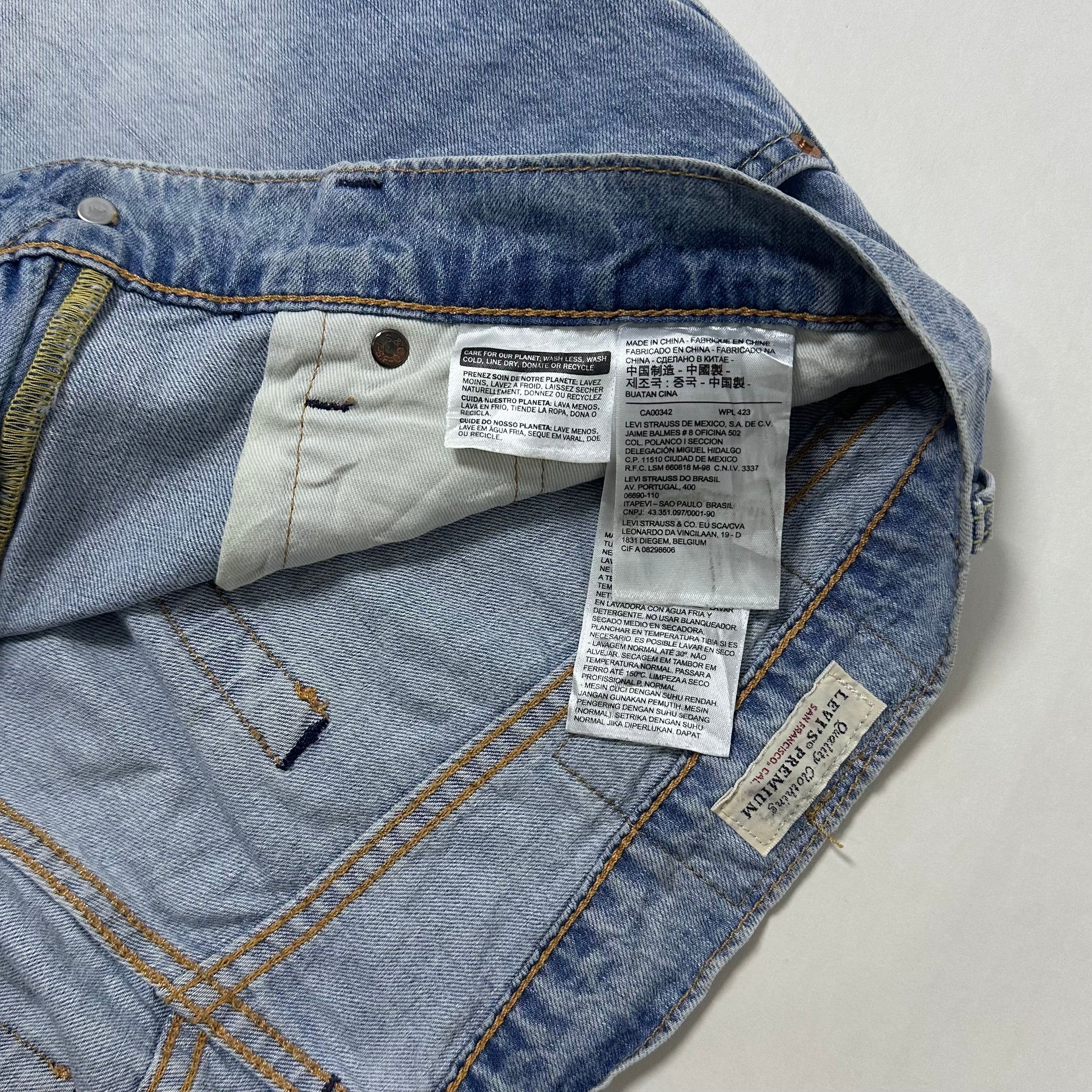 Levi’s Premium 505 Denim Wash Blue Shorts (Size 34) - SOLD