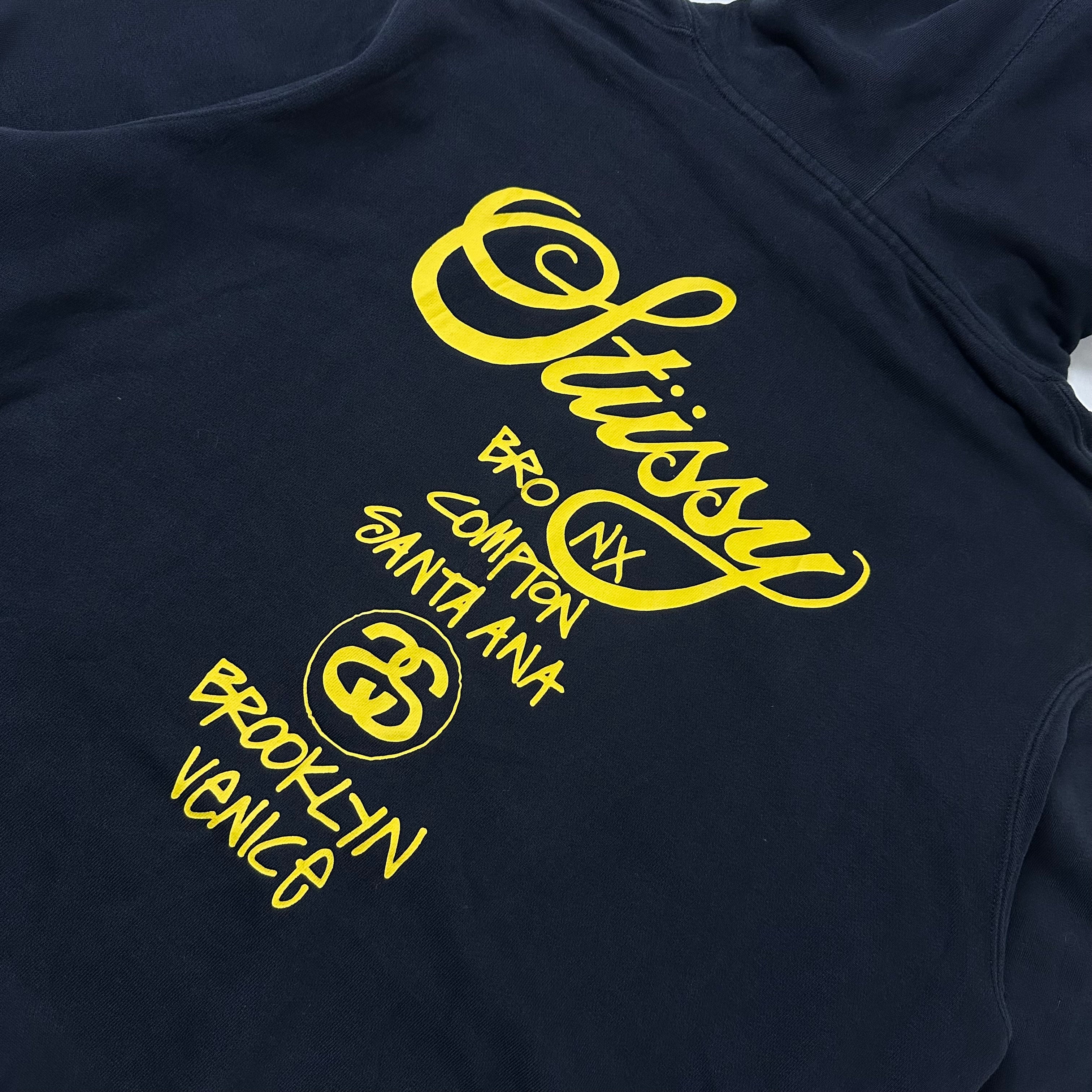 Stussy World Tour Hoodie Jacket in Black Size XL (Best Fit Large)