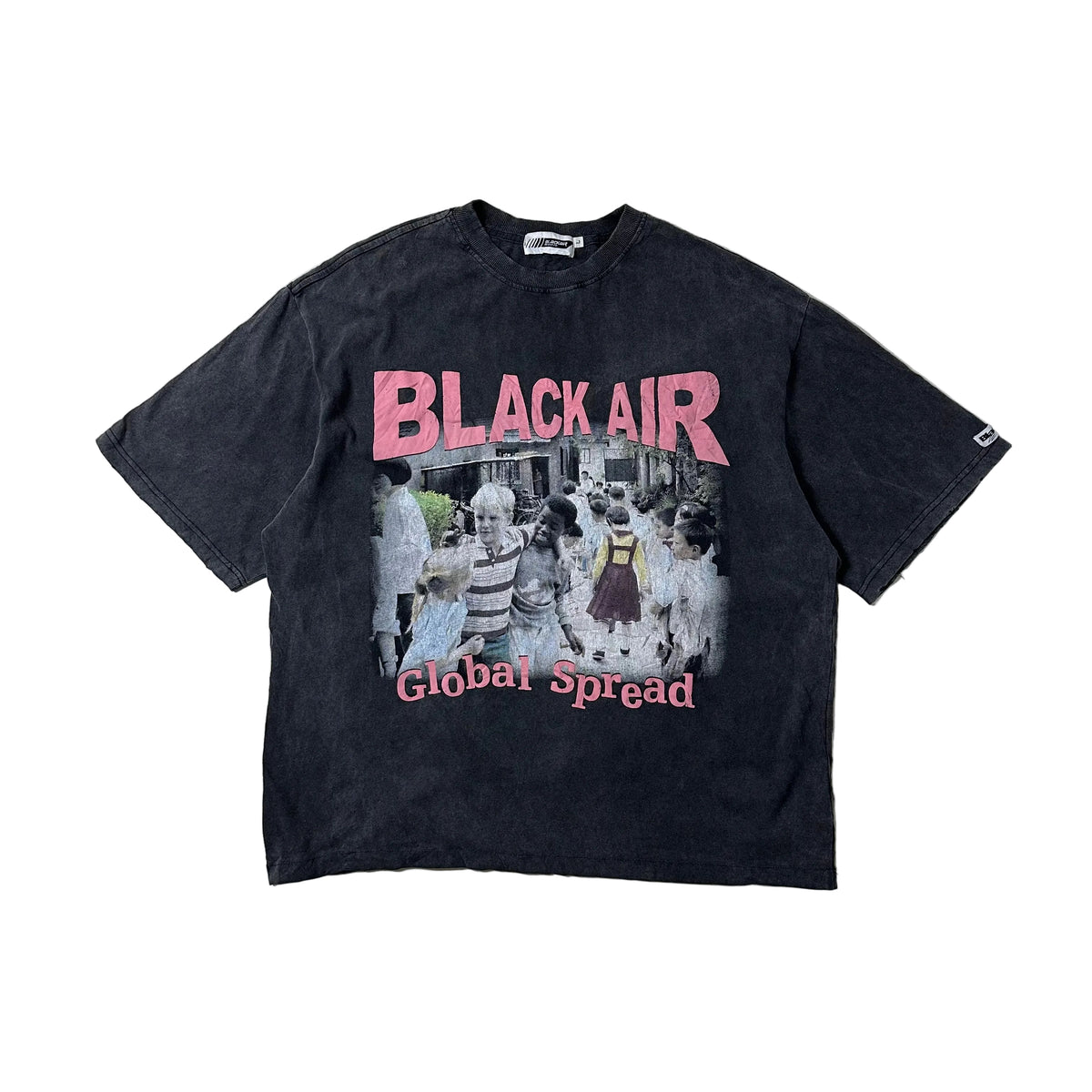 Black Air x Kanye West “Global Spread” T-Shirt in Acid Washed (Size Large)