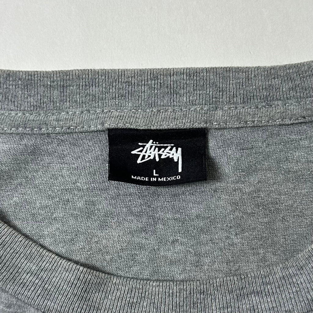 Stussy World Tour T-shirt in Gray (Size Large) Boxy Fit