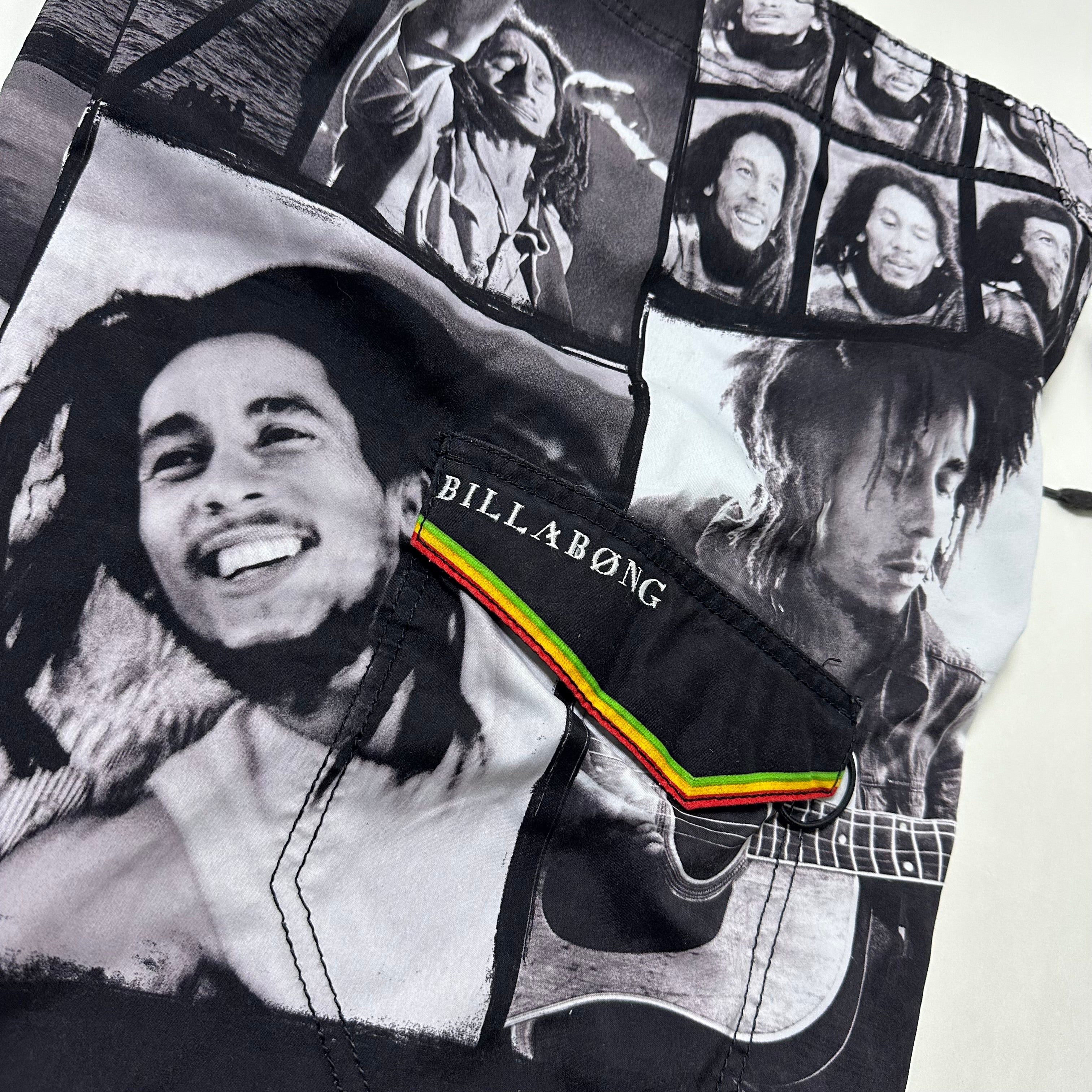 Billabong x BOB MARLEY Board Shorts All Over Print Size 32