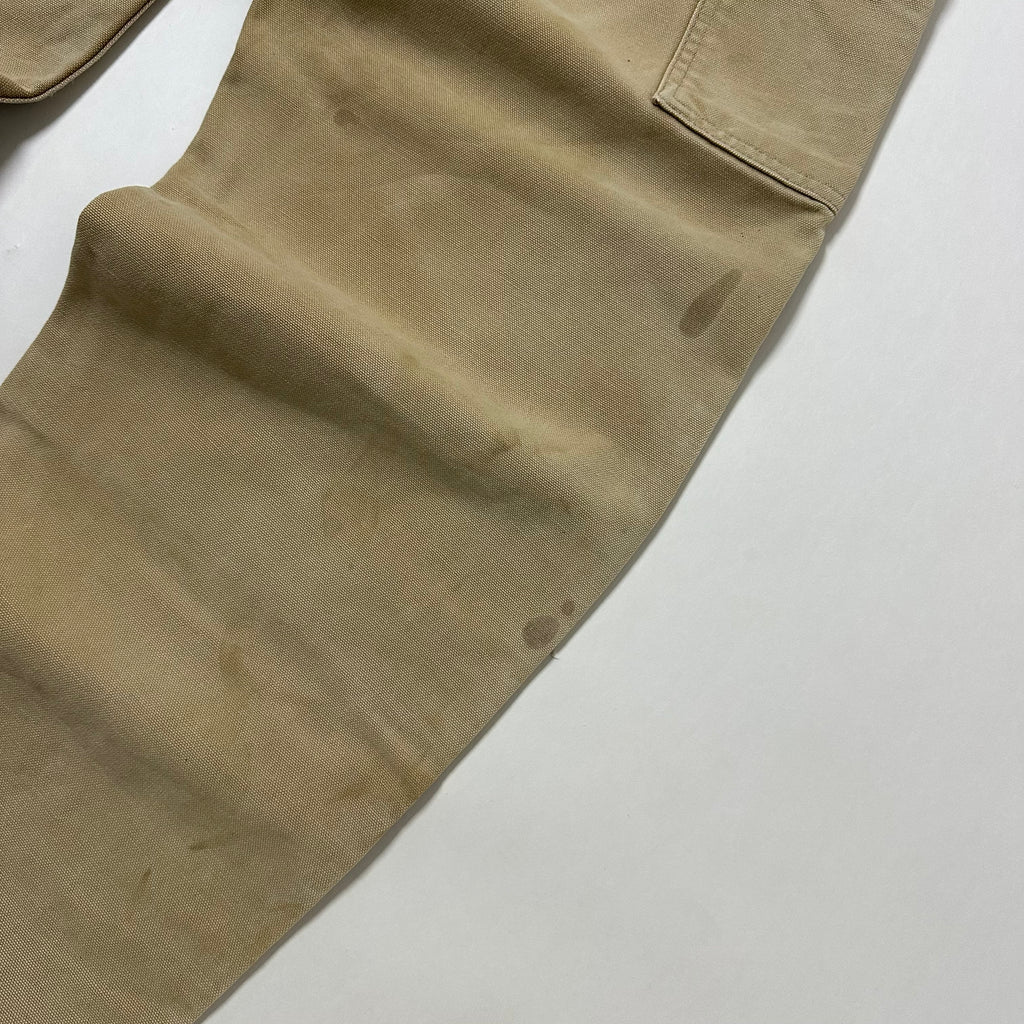 Vintage Carhartt Double-Knee Big Patch Carpenter Pants Faded Brown Size 32-33
