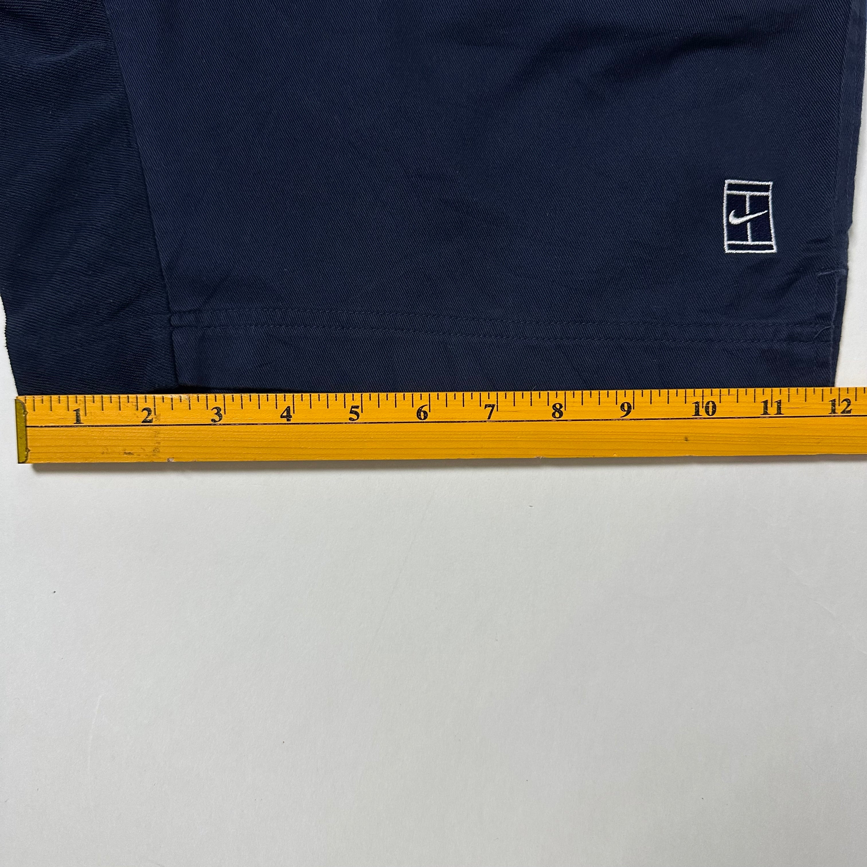 1990s Nike Court Navy Blue Tennis shorts often associated with Andre Agassi (Size Large 30-33) - SOLD