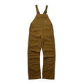 Carhartt Duck Bib Overalls Double Knee Brown (Size 32-34) - SOLD