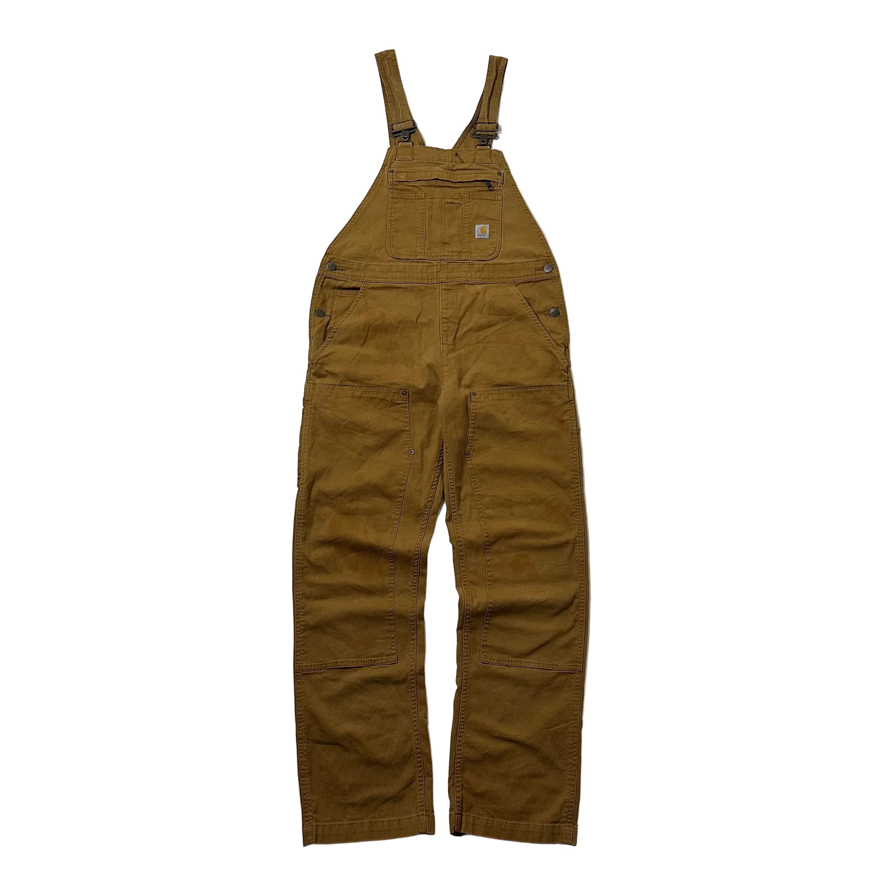 Carhartt Duck Bib Overalls Double Knee Brown (Size 32-34) - SOLD