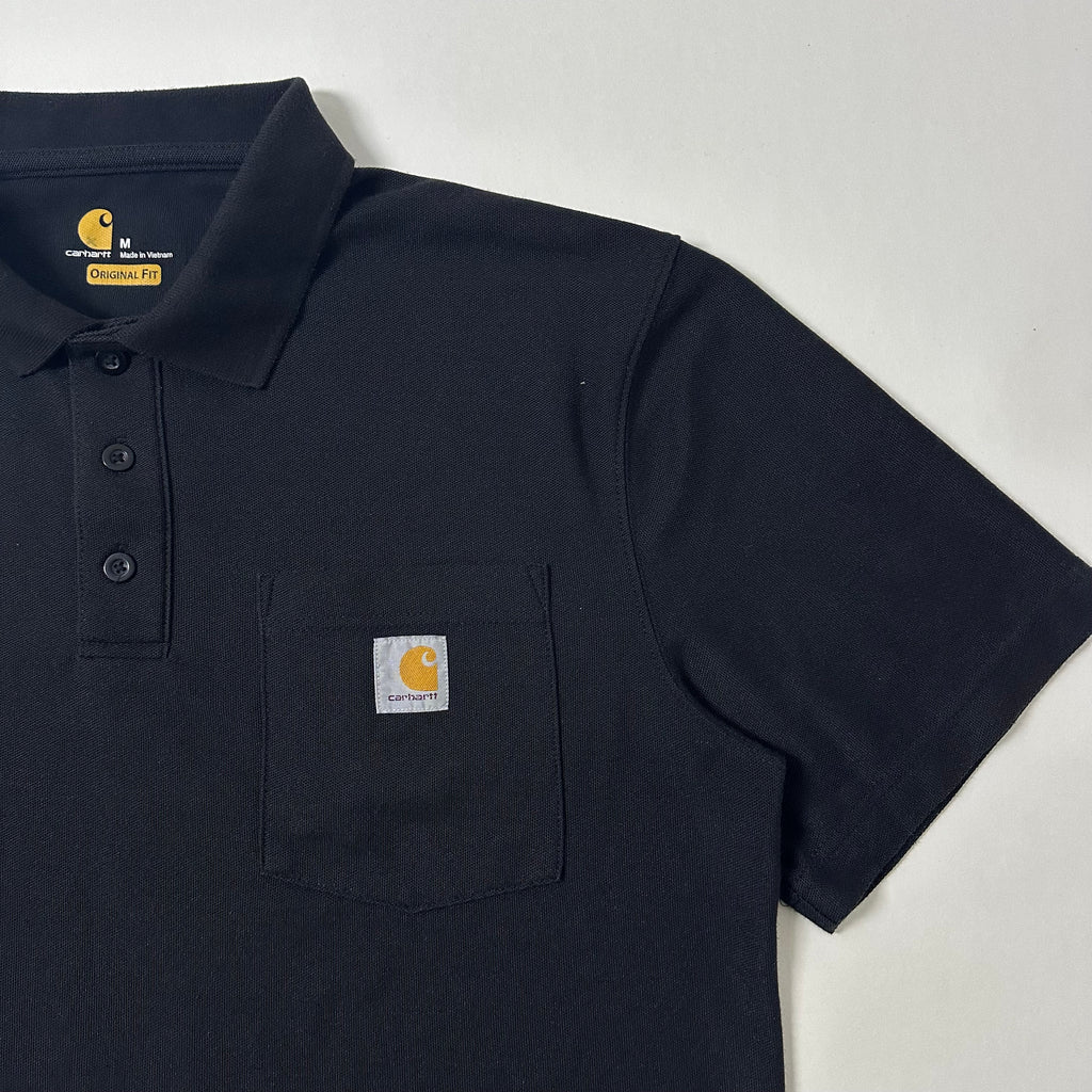 Carhartt Original Fit Polo Shirt in Black Size Medium (Fits Large)