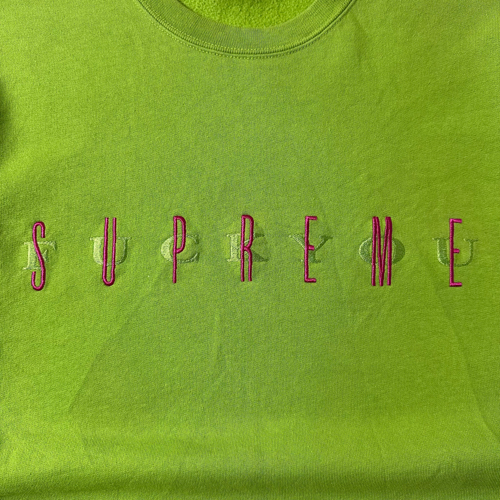 Supreme Crewneck Sweater in Sulphur Green (Size Large)