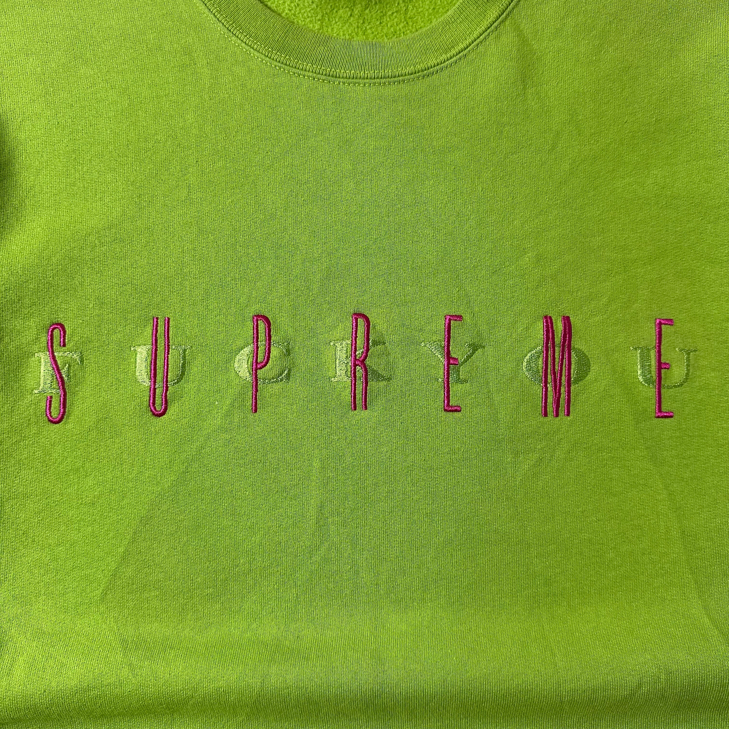 Supreme Crewneck Sweater in Sulphur Green (Size Large)