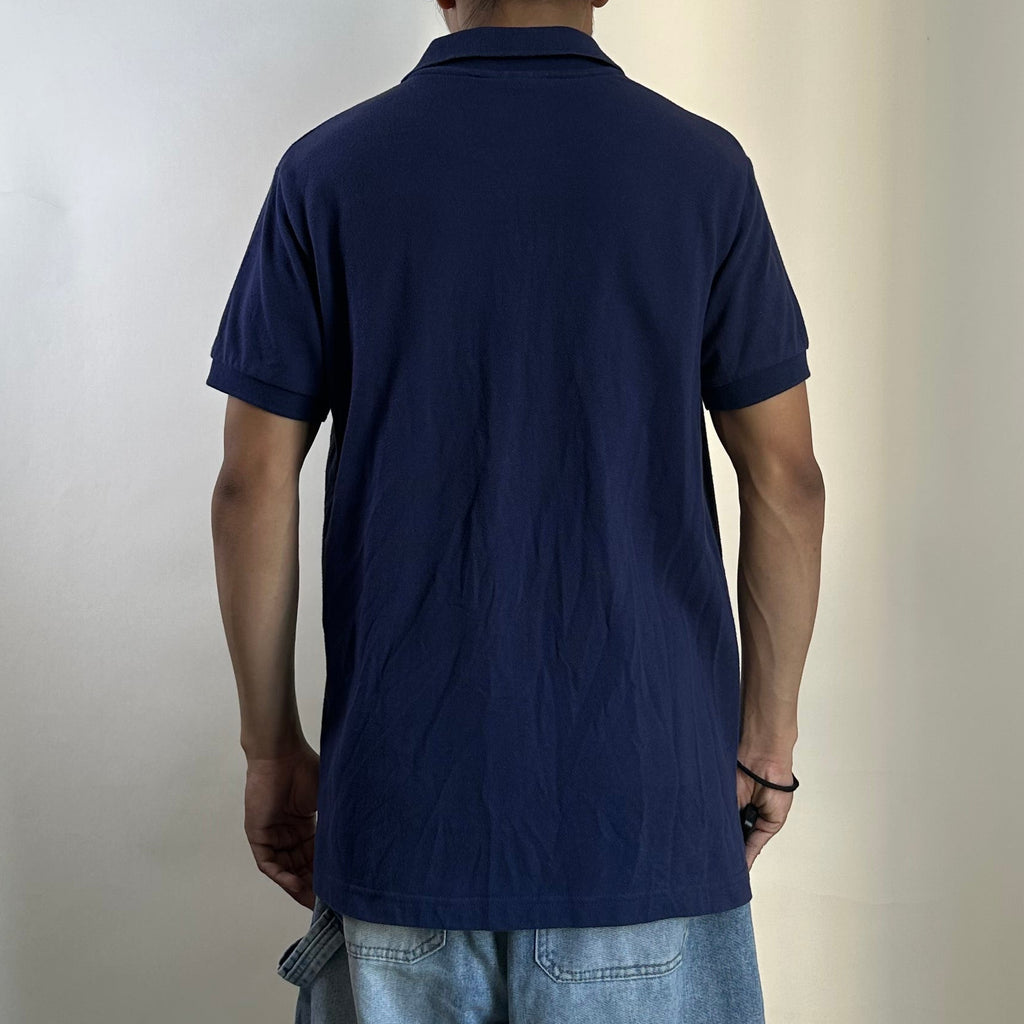 Lacoste Umbrella Crocodile Logo Polo Shirt in Navy (Size Medium)