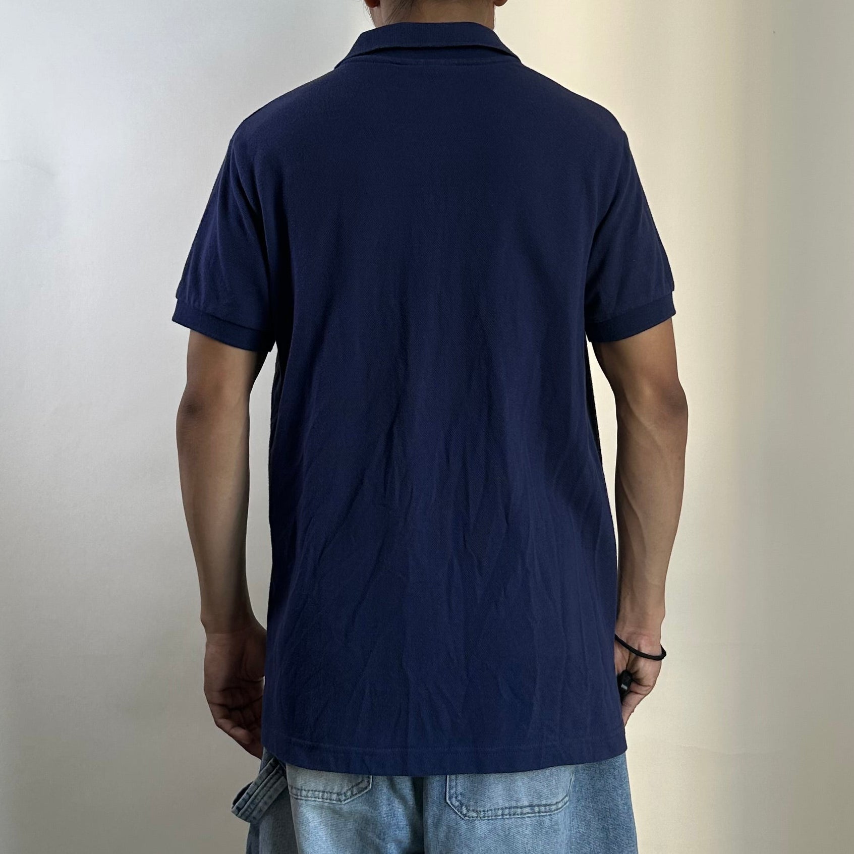 Lacoste Umbrella Crocodile Logo Polo Shirt in Navy (Size Medium)