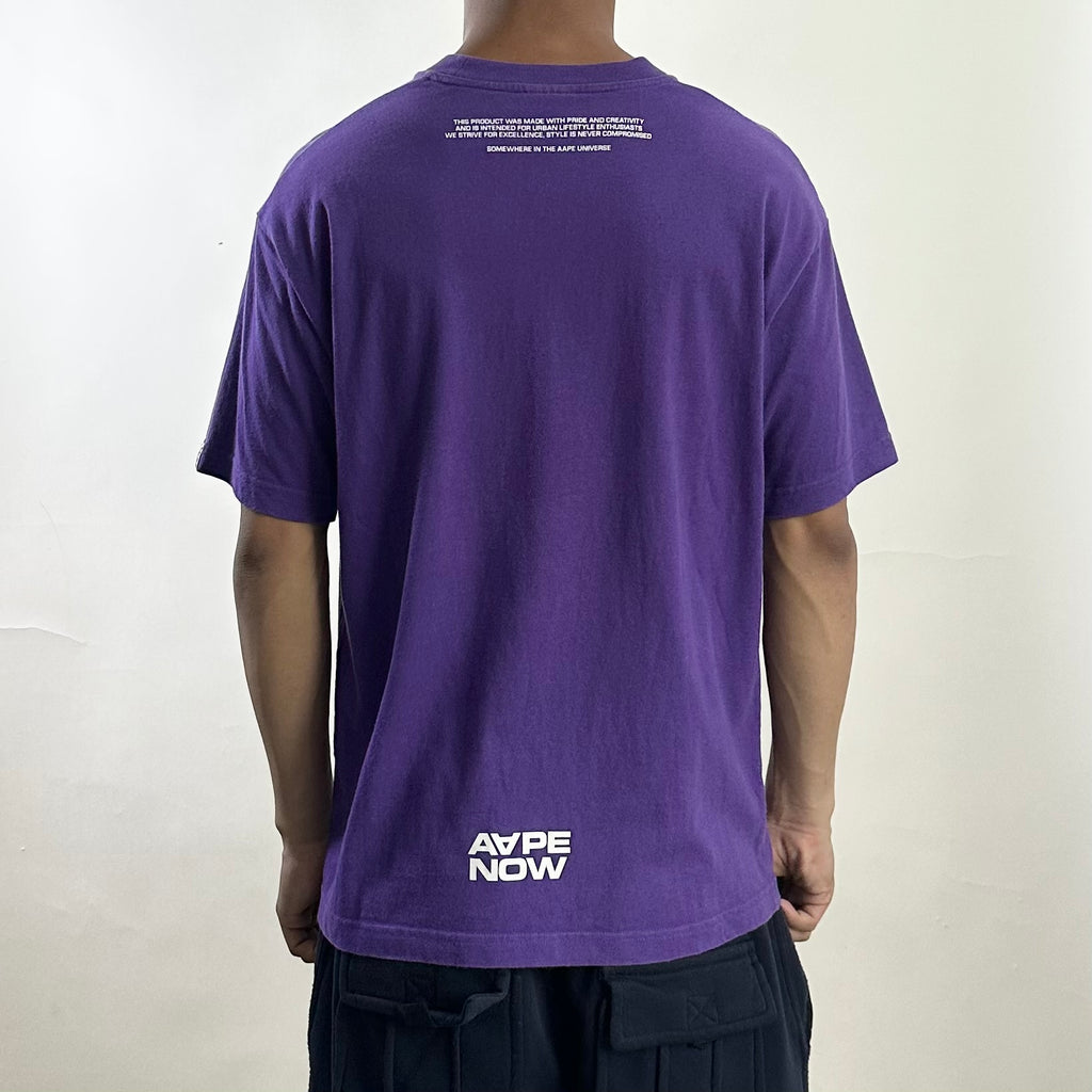 AAPE by A Bathing Ape Now T-shirt in Purple Size Small (Fits Medium)