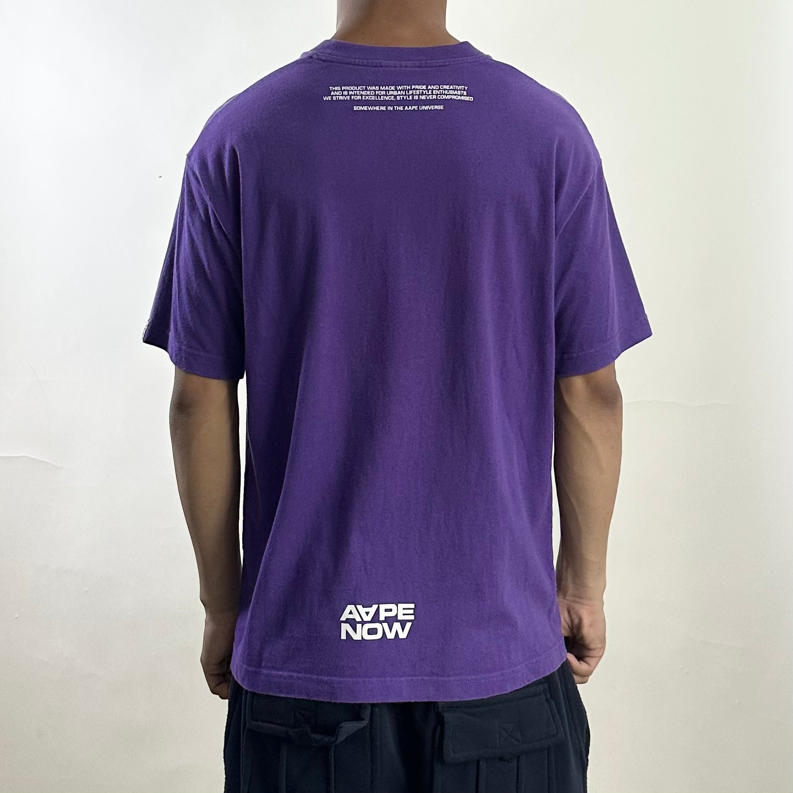 AAPE by A Bathing Ape Now T-shirt in Purple Size Small (Fits Medium)