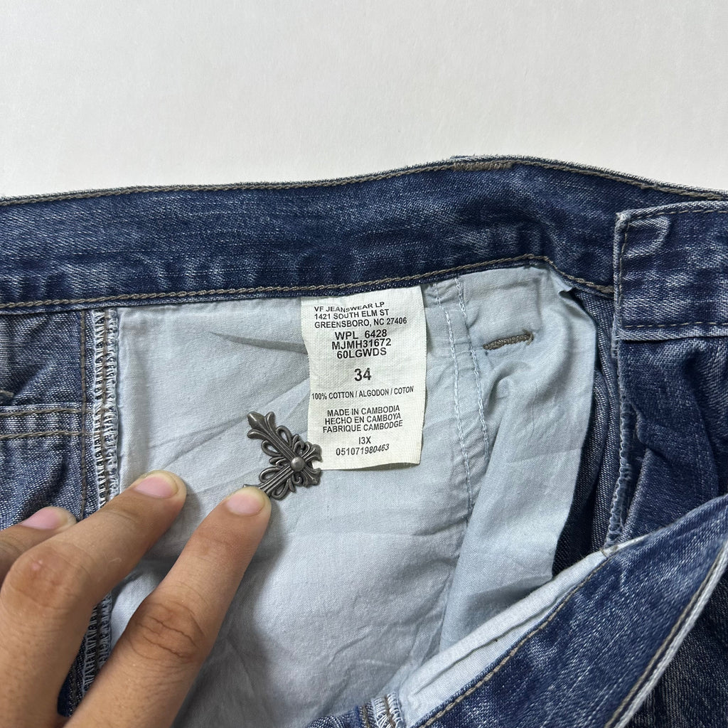 Wrangler Cargo Jorts Dark Blue Denim (Size 34)