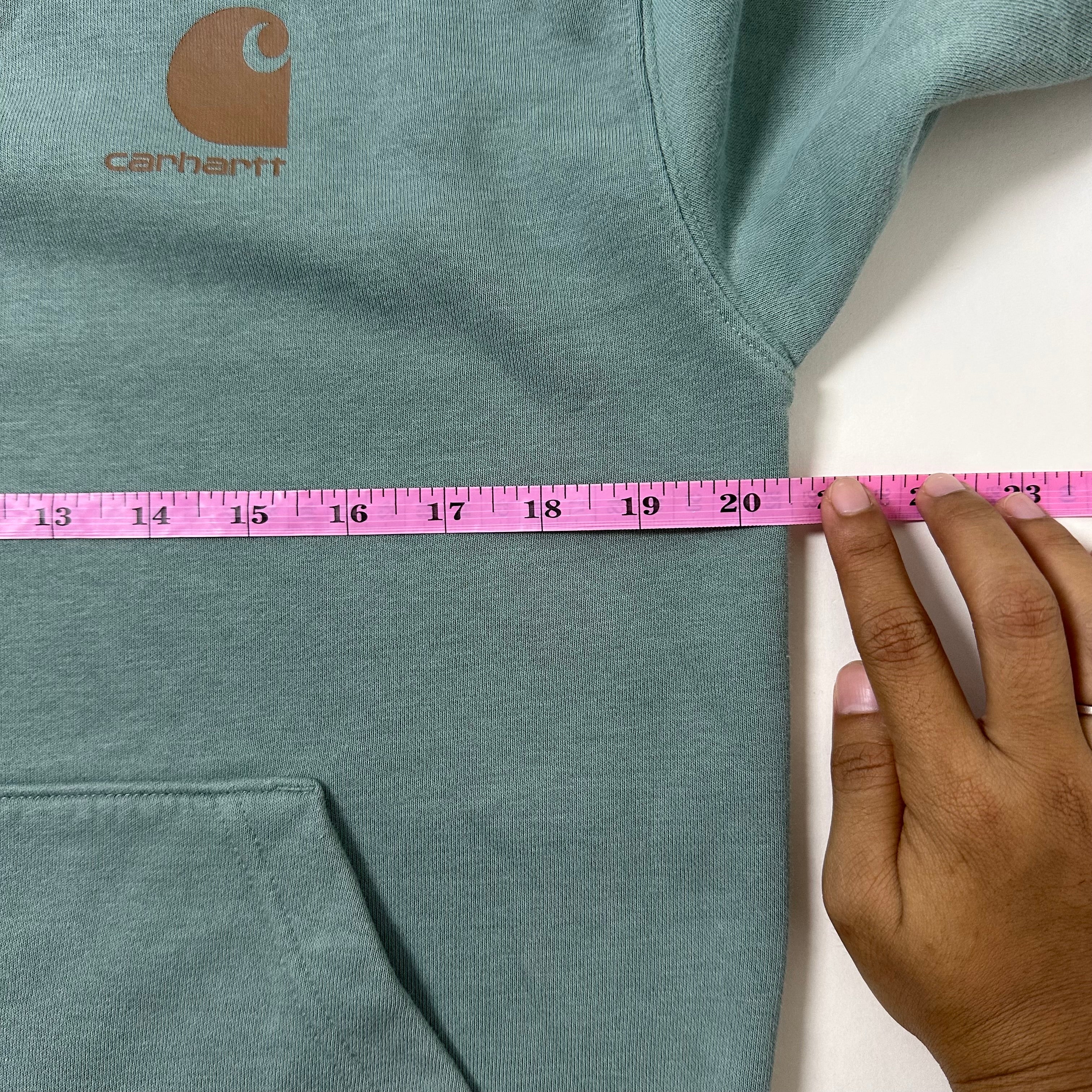 Carhartt Script Hoodie Jacket in Pale Green (Best fit Medium)