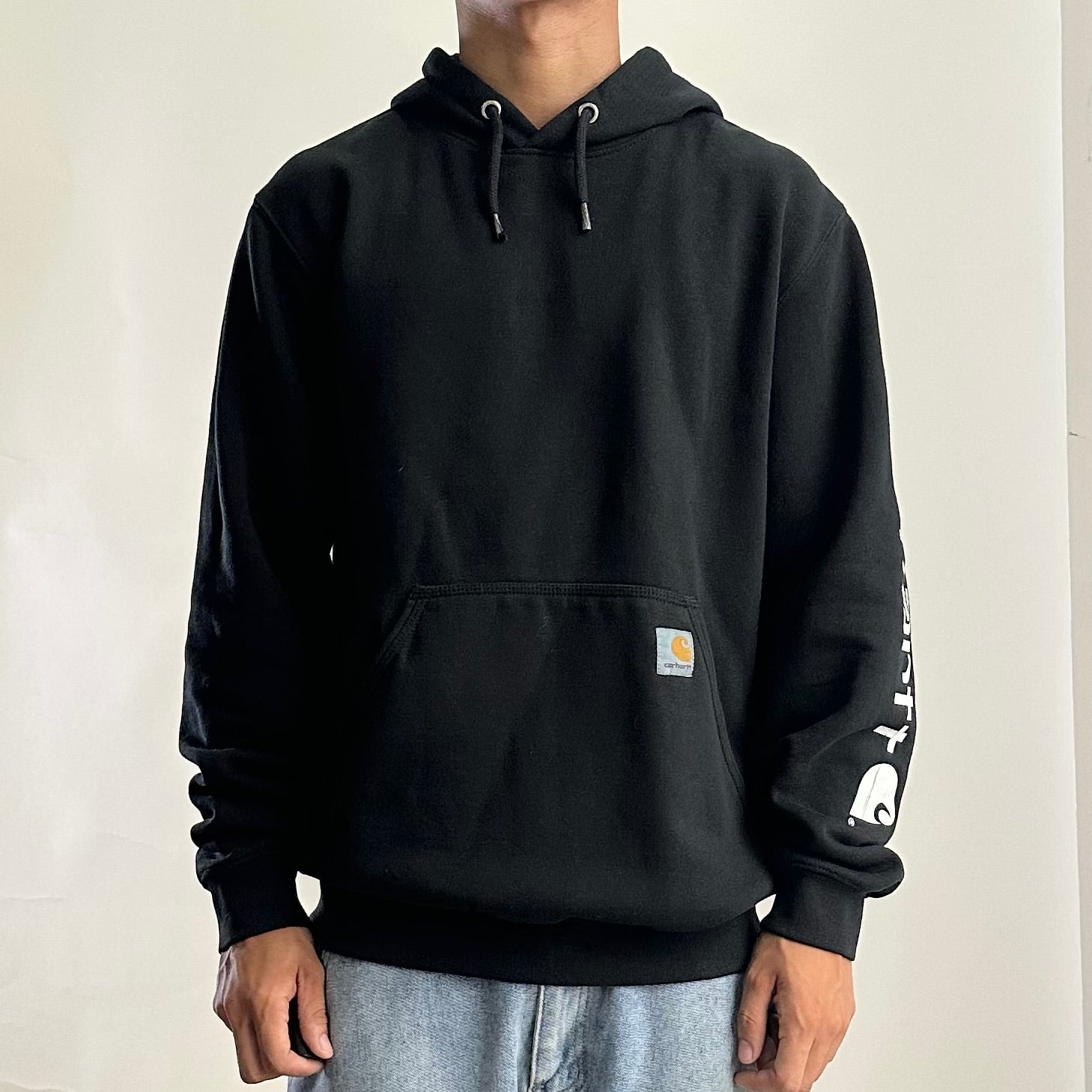 Carhartt Script Hoodie Jacket in Black (Size Small)