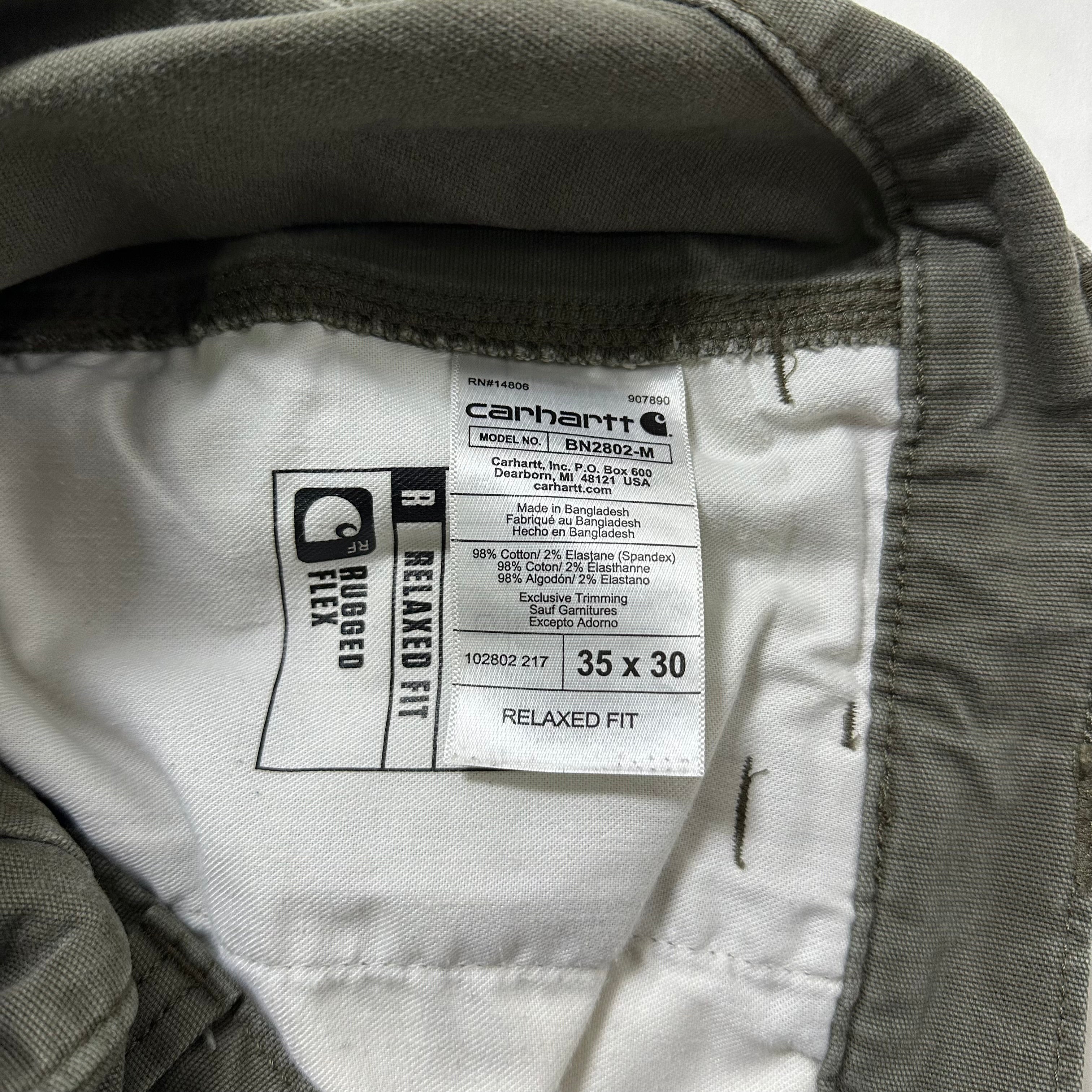 Carhartt Double-Knee Relaxed Fit Pants Moss Green Size 35