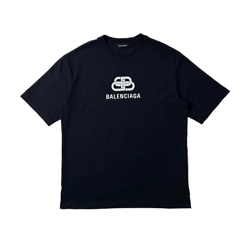 Balenciaga BB Interlocking Logo T-shirt in Black Medium Oversized (Fits L-XL) OFF Only