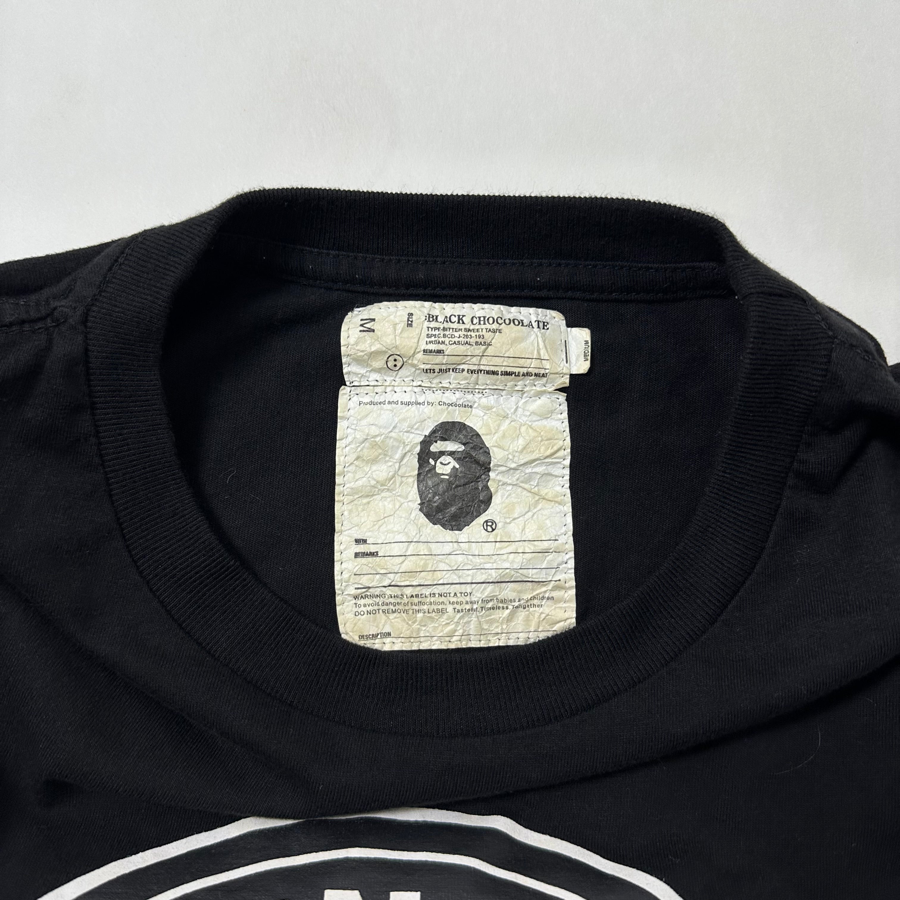 BAPE A Bathing Ape x Chocoolate Collaboration T-shirt Black Medium