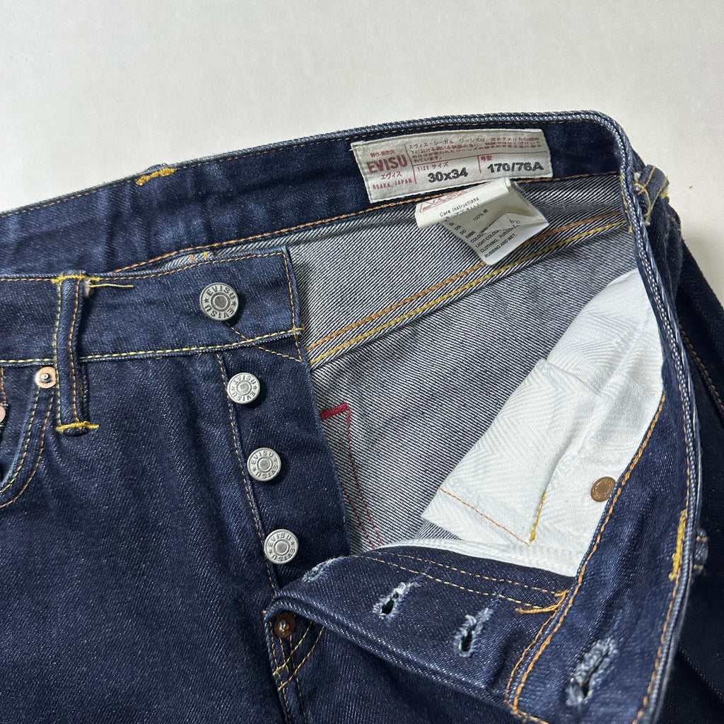 EVISU Heritage Kamon Seagull Selvedge Denim Jeans (Size 30)