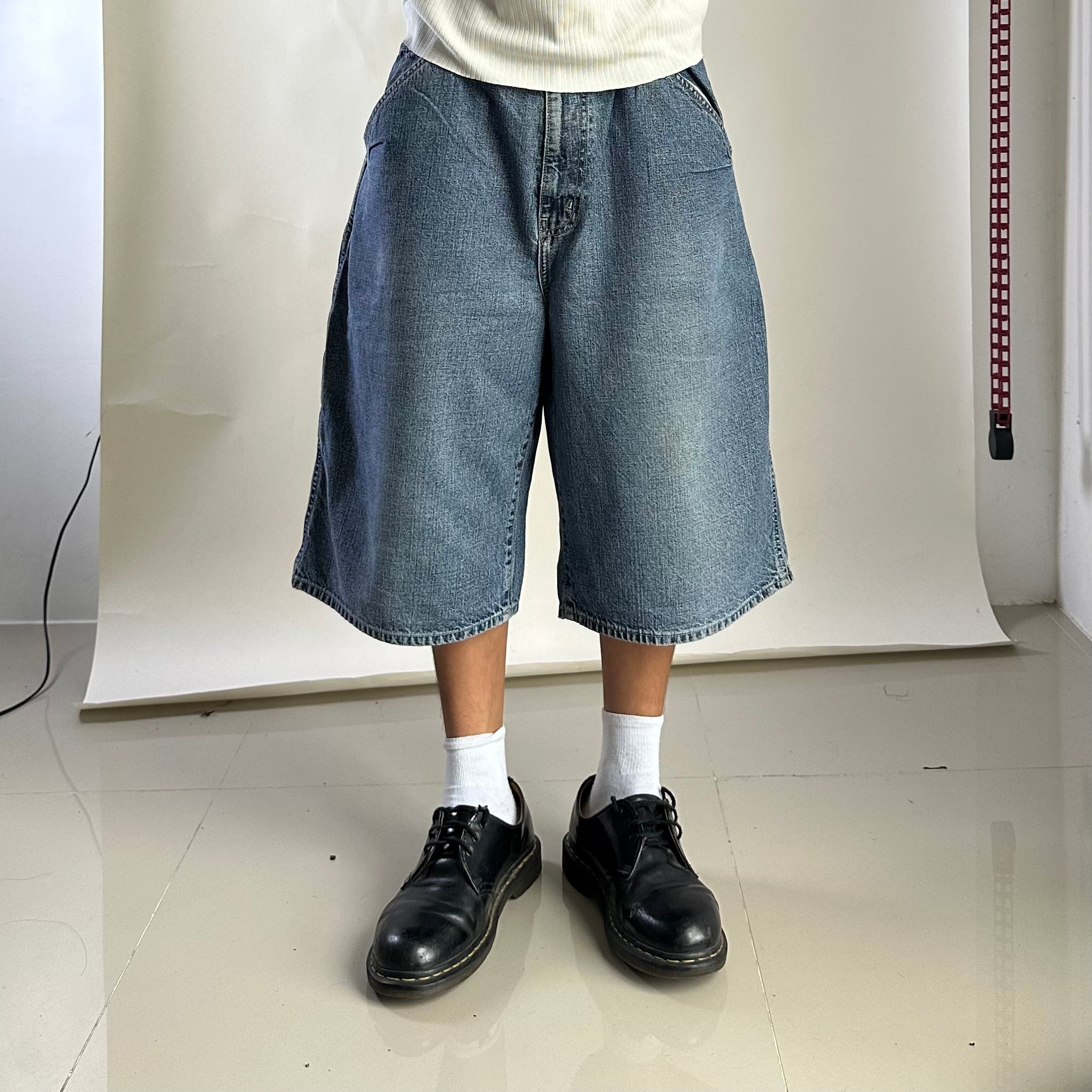 NAUTICA Y2K Baggy Carpenter Jorts in Wash Blue (Size 38)