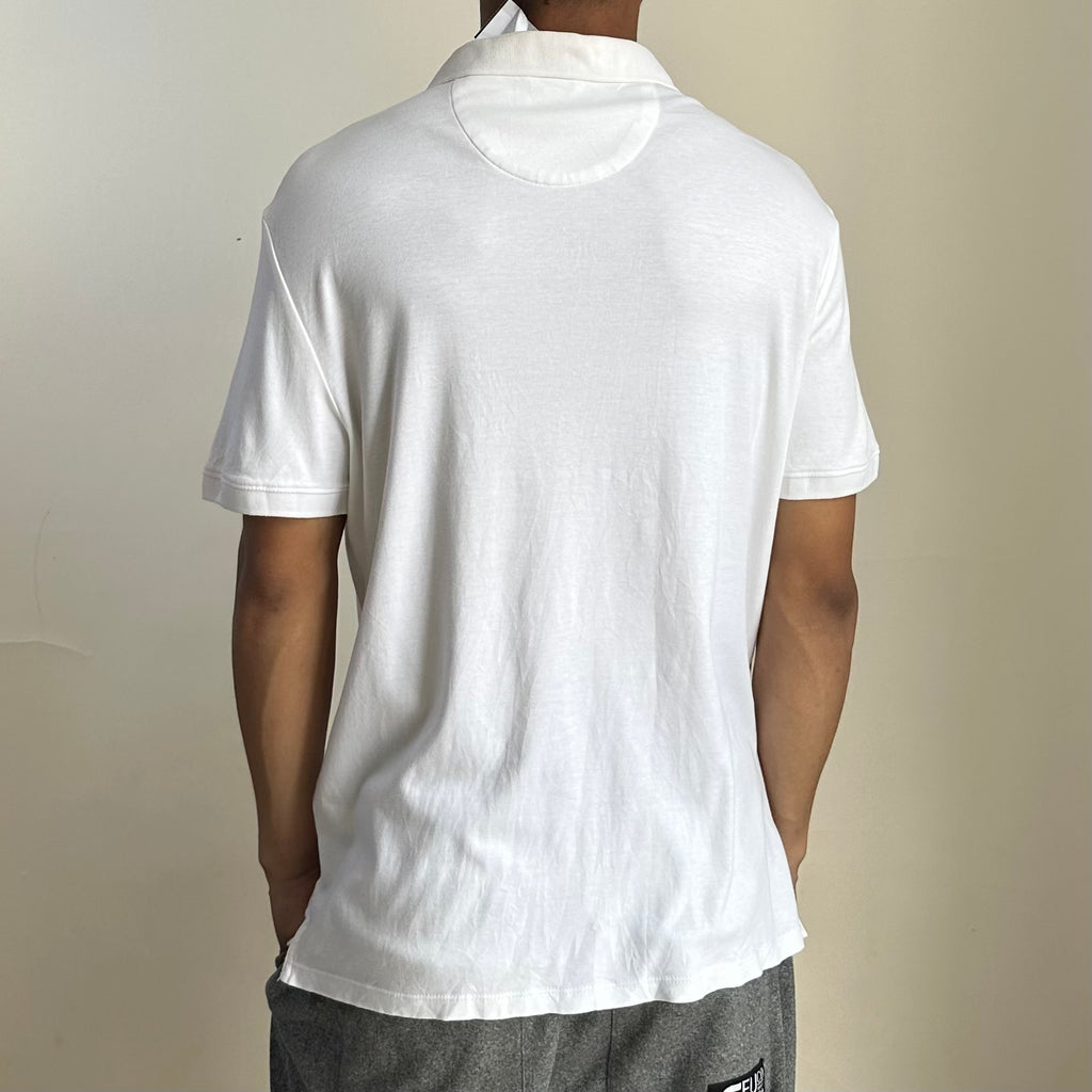 Calvin Klein Liquid Touch Polo T-shirt in White Size Small (Fits Medium)
