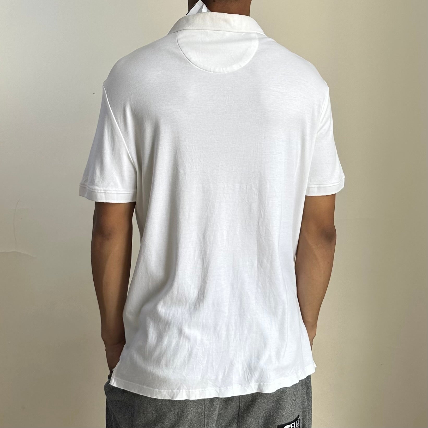 Calvin Klein Liquid Touch Polo T-shirt in White Size Small (Fits Medium)