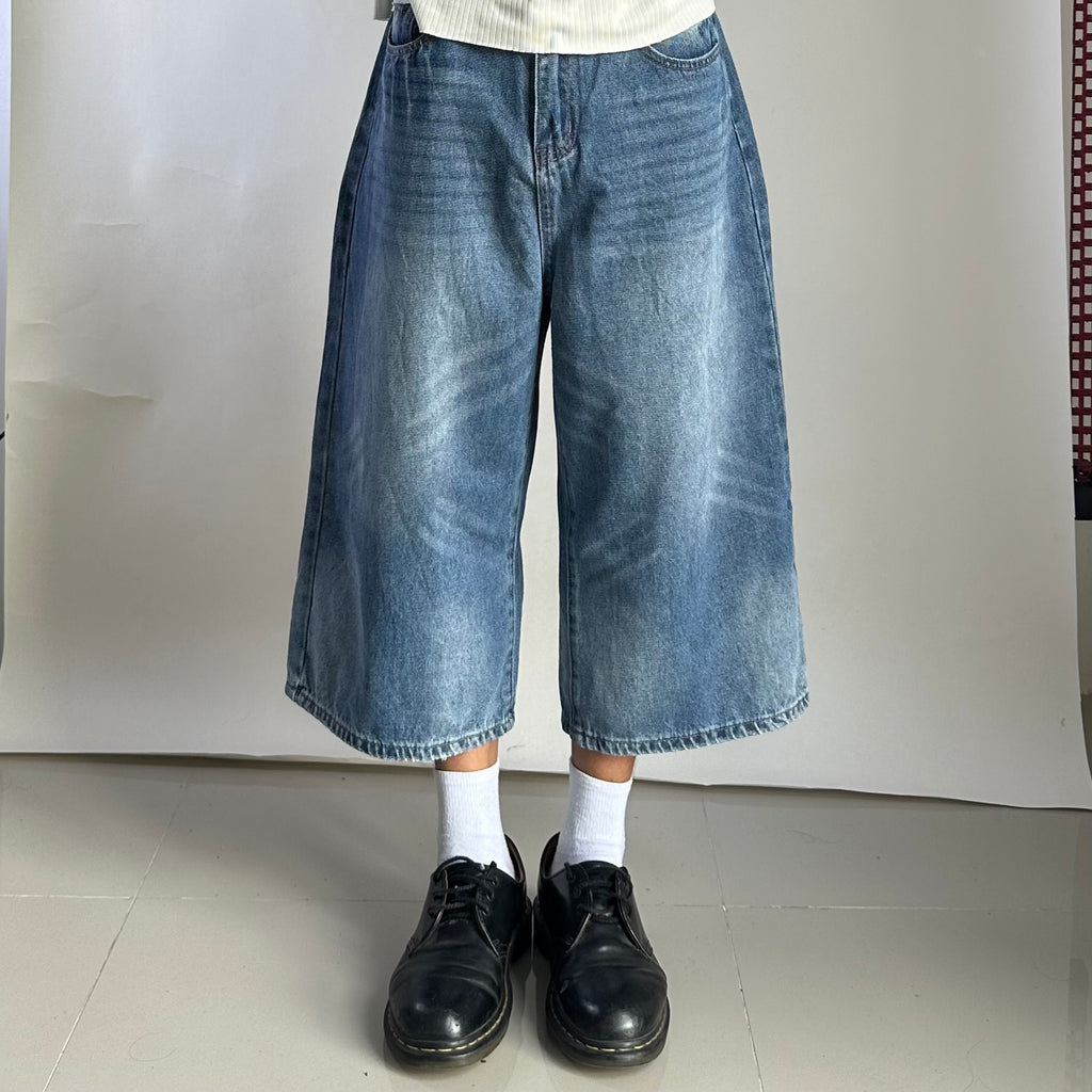 Random Baggy Long Jorts Washed Blue (Size 28)