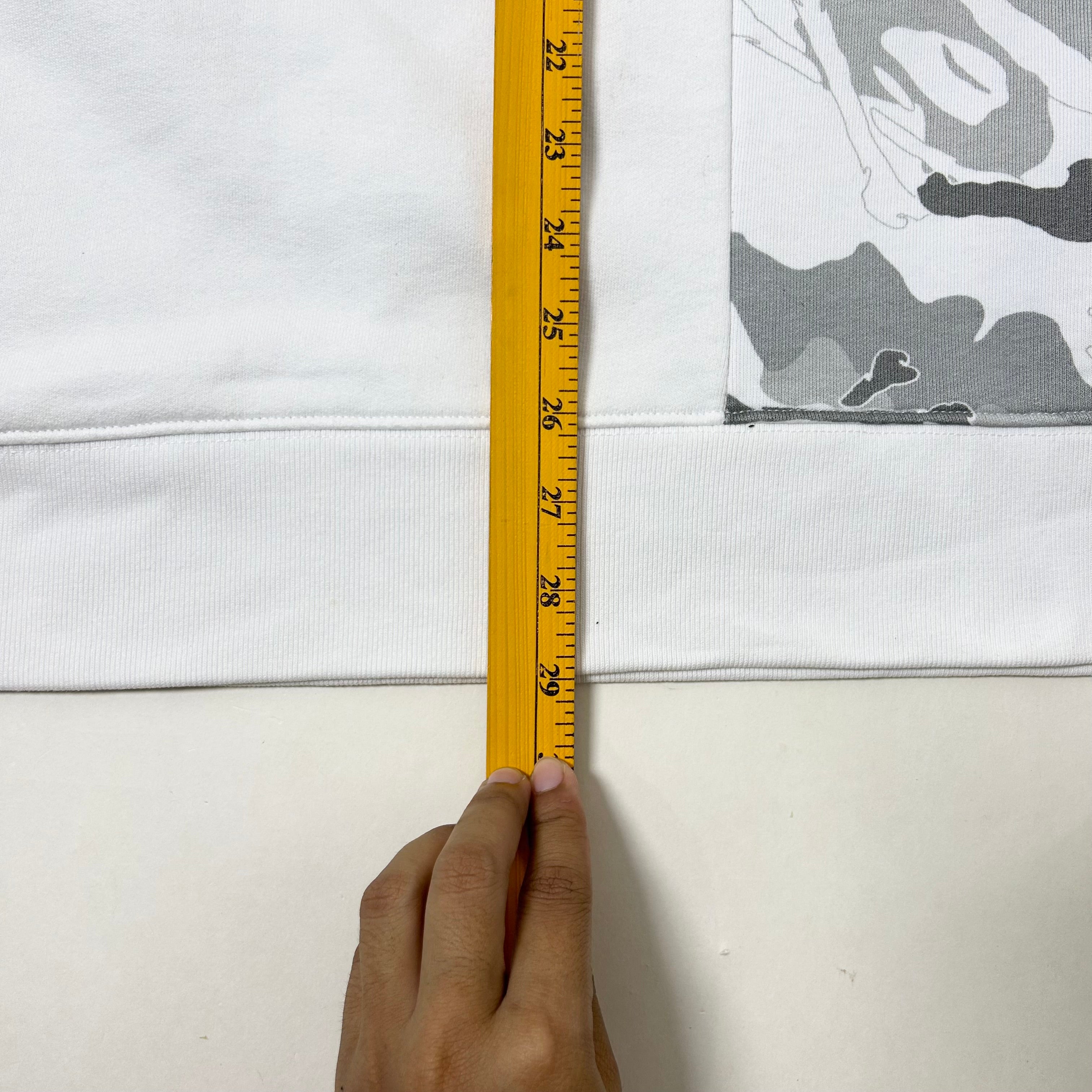 AAPE by A Bathing Ape Sweatshirt in a White and Gray Camouflage color way (Size XL)