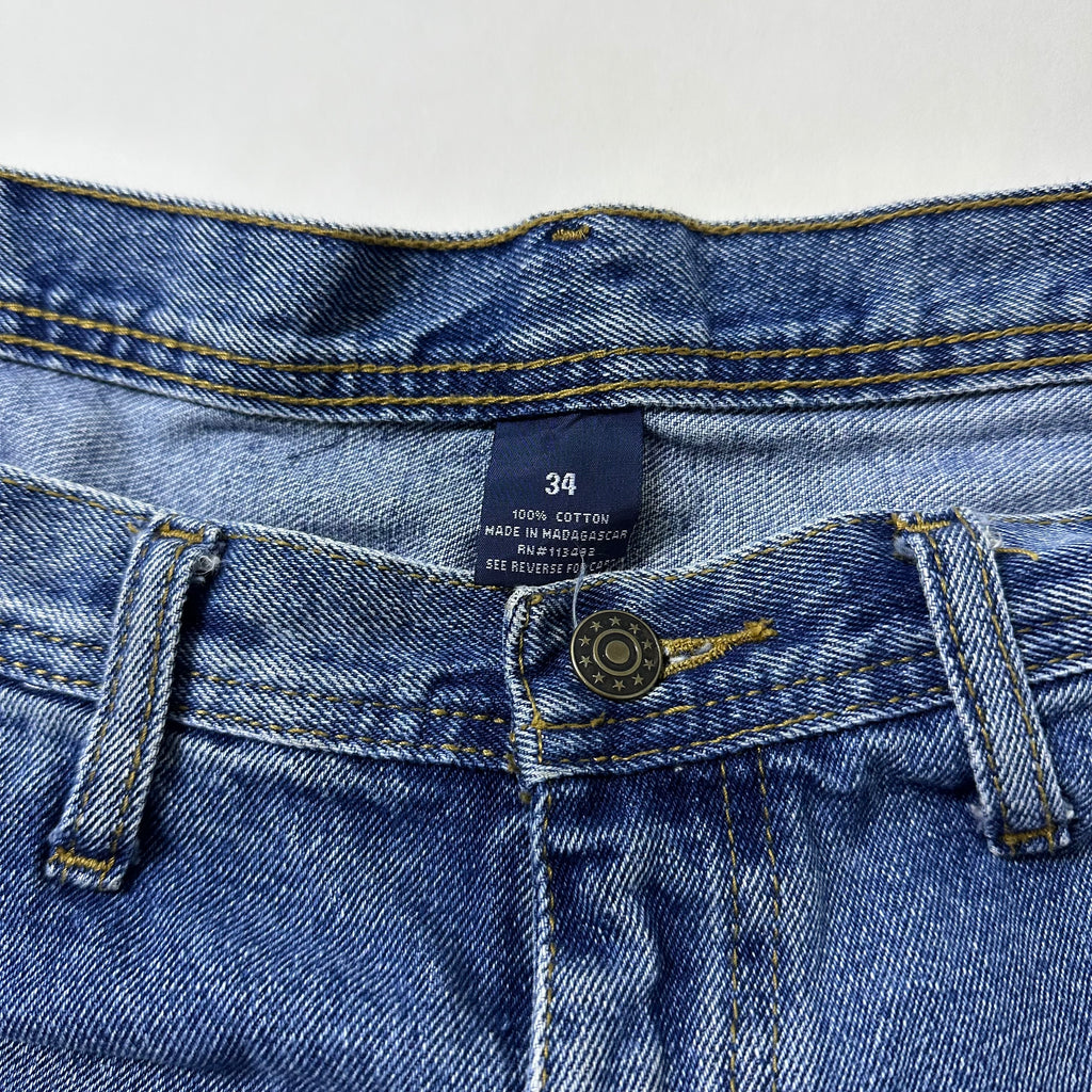 Carpenter Jorts with Chrome Hearts Customized Cross Patches (Size 34) — SOLD