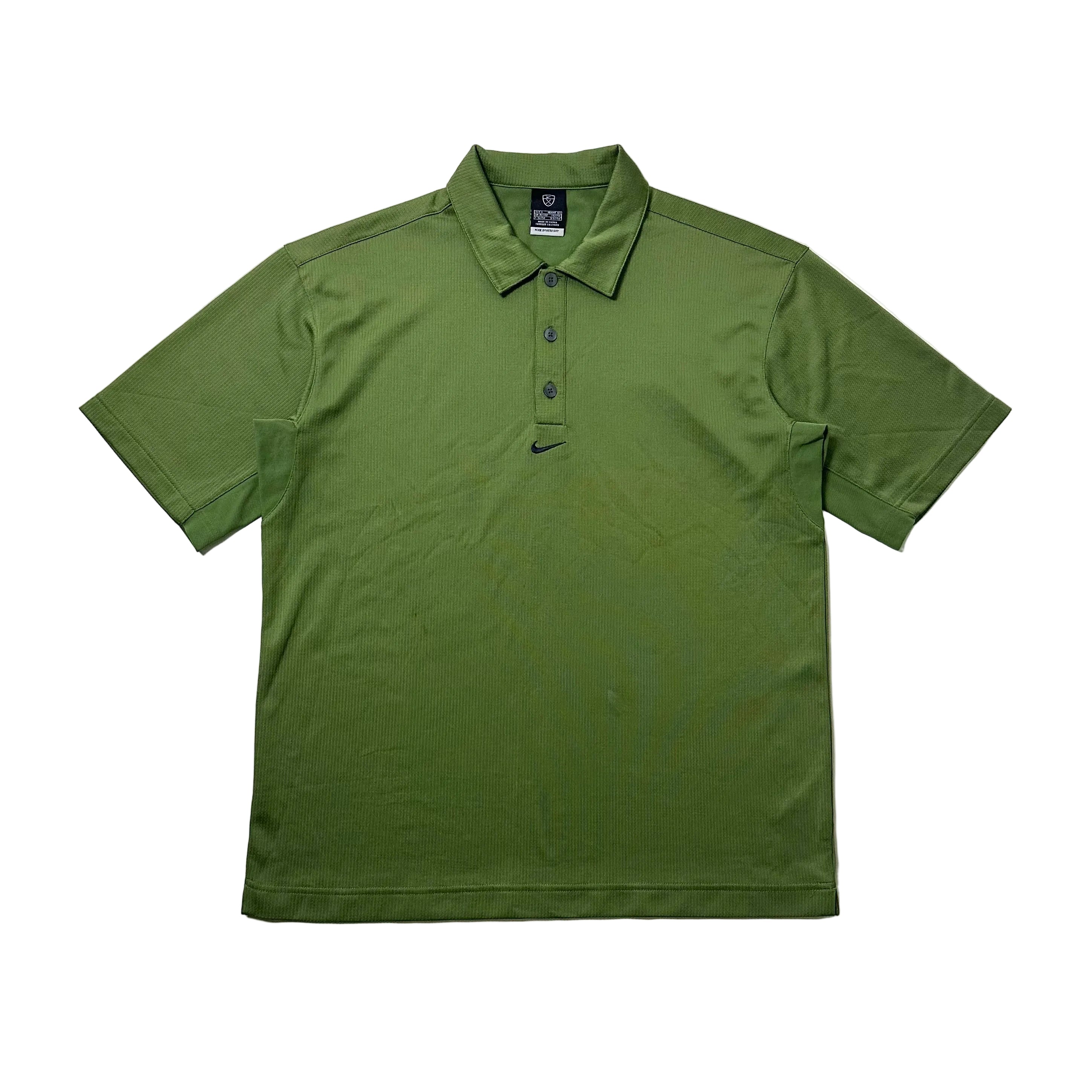 Nike Golf Sphere Dry Polo T-shirt Center Swoosh in Green (Size Large)