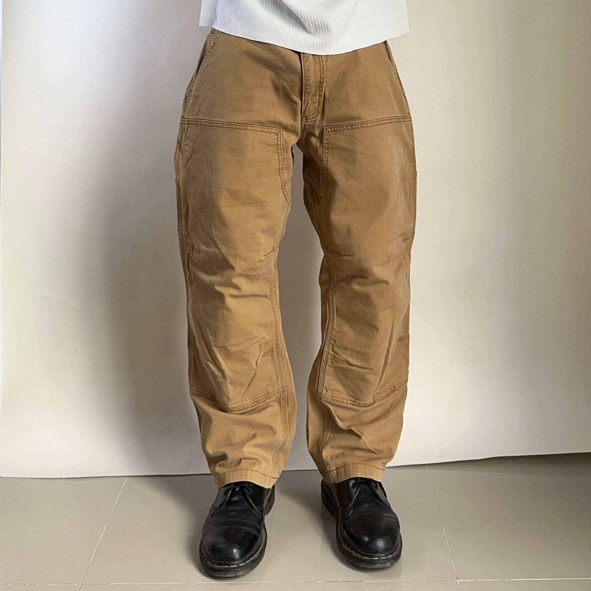 Carhartt Double-Knee Relaxed Fit Pants Brown Size 35