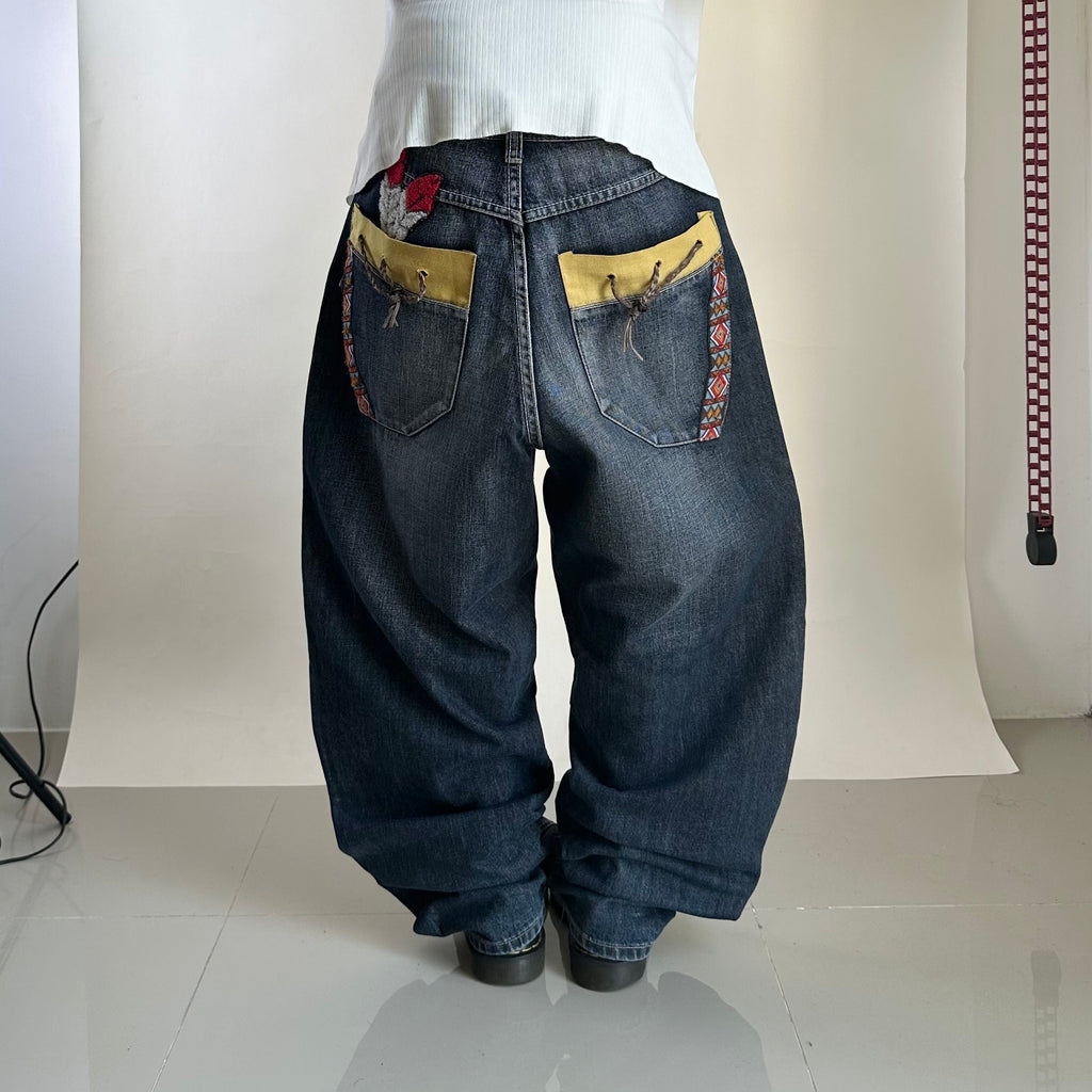 Ecko Unlimited Y2k Baggy Black Washed Jeans (Size 32) - SOLD