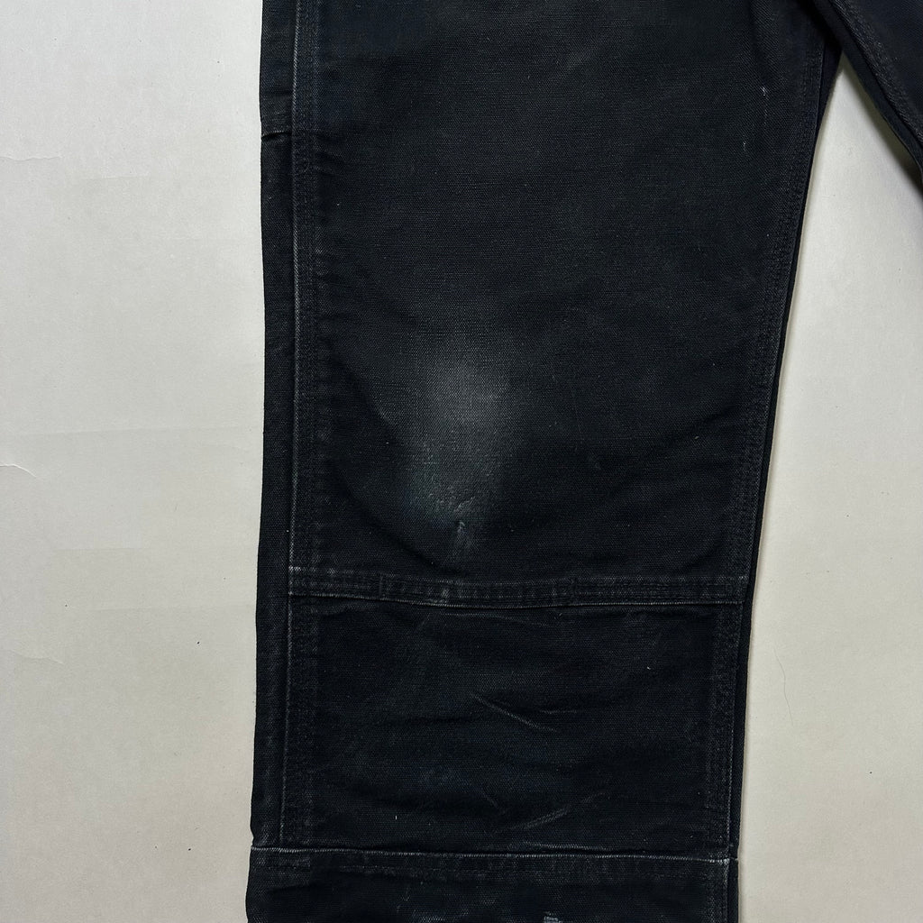 Carhartt Duck Bib Overalls Double Knee Black (Size 32-34)