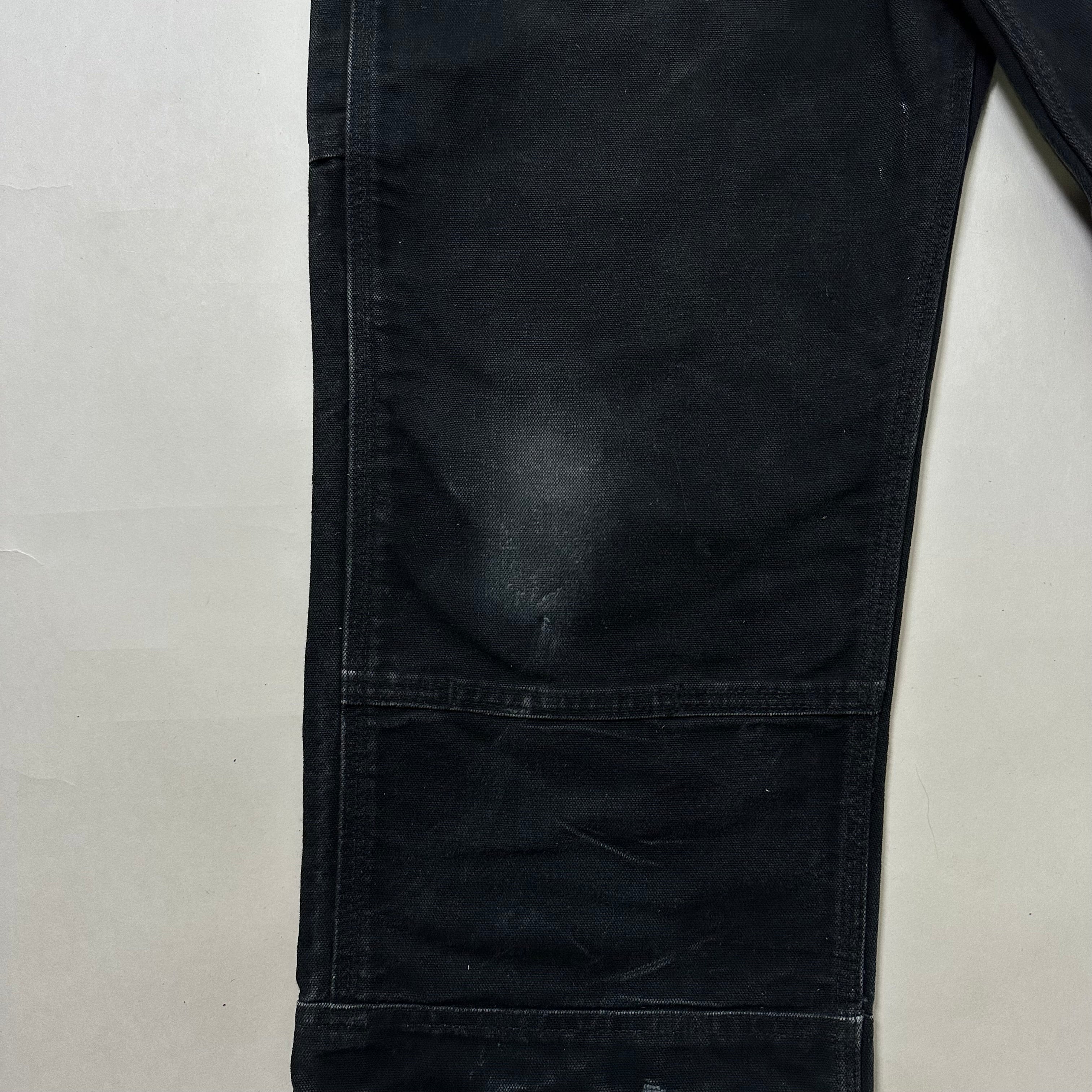 Carhartt Duck Bib Overalls Double Knee Black (Size 32-34)