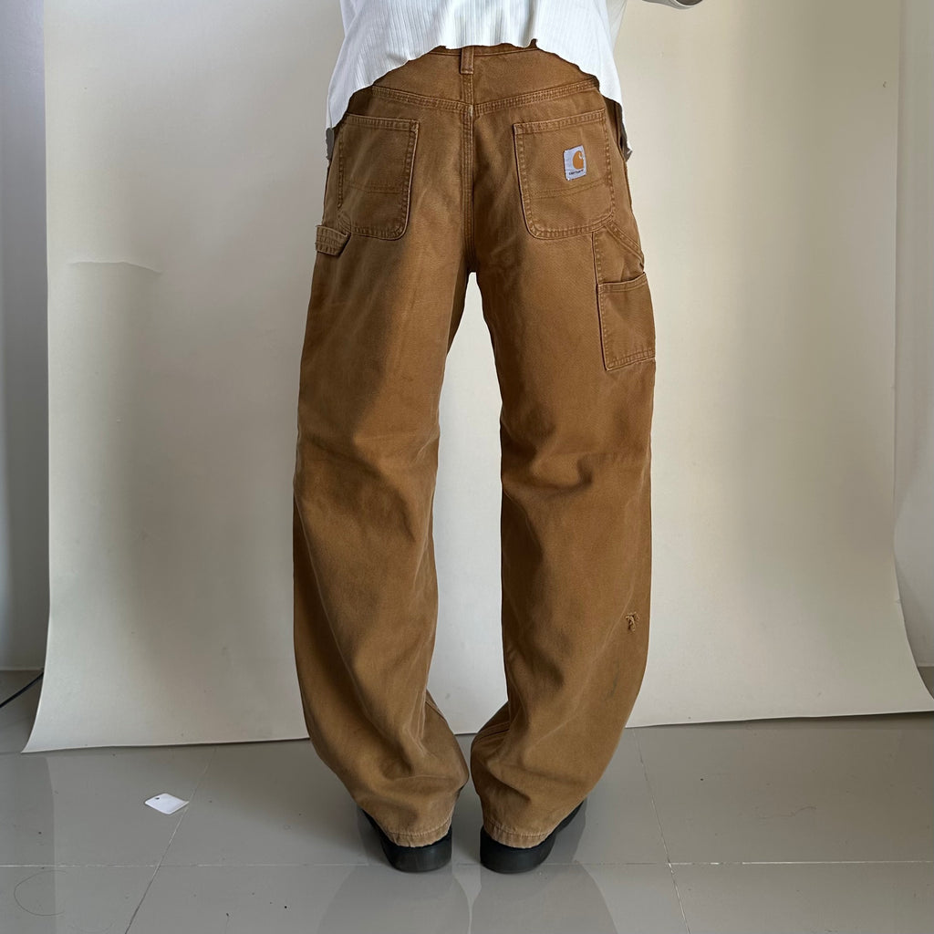 Carhartt Carpenter Pants Flannel-lined in Duck Brown (Size 28-29)